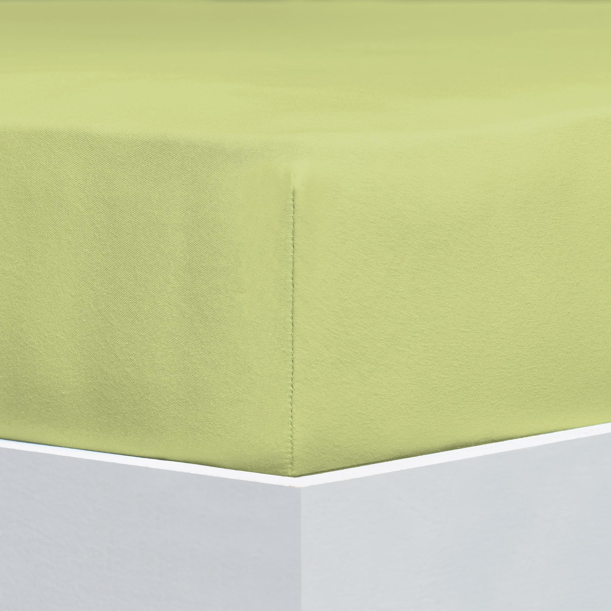 Bettlaken FLORELLA Flausch-Flanell 100% Baumwolle grün 180x190-200cm