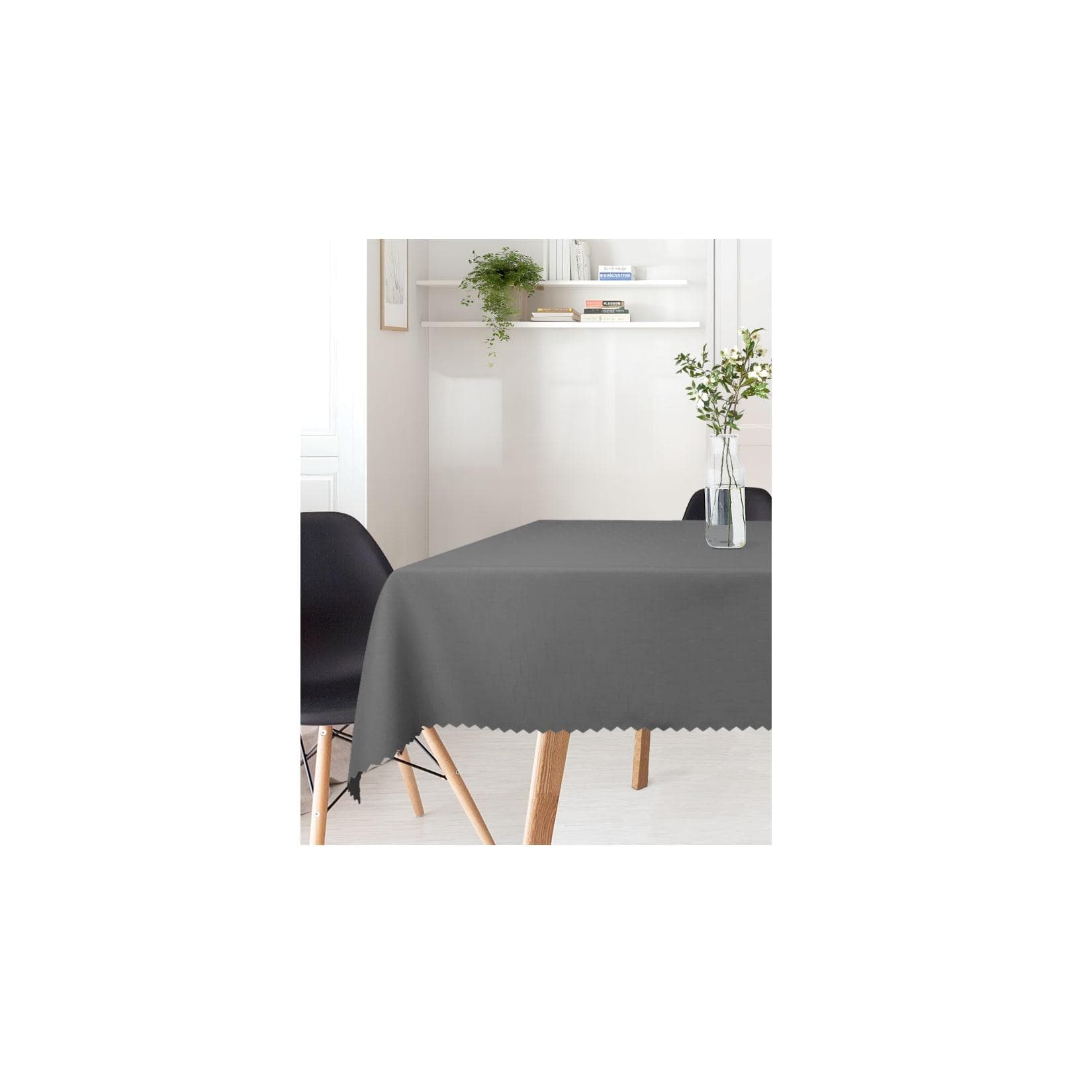 Dekor Tischdecke Uni Anthrazit 150x250cm Polyester