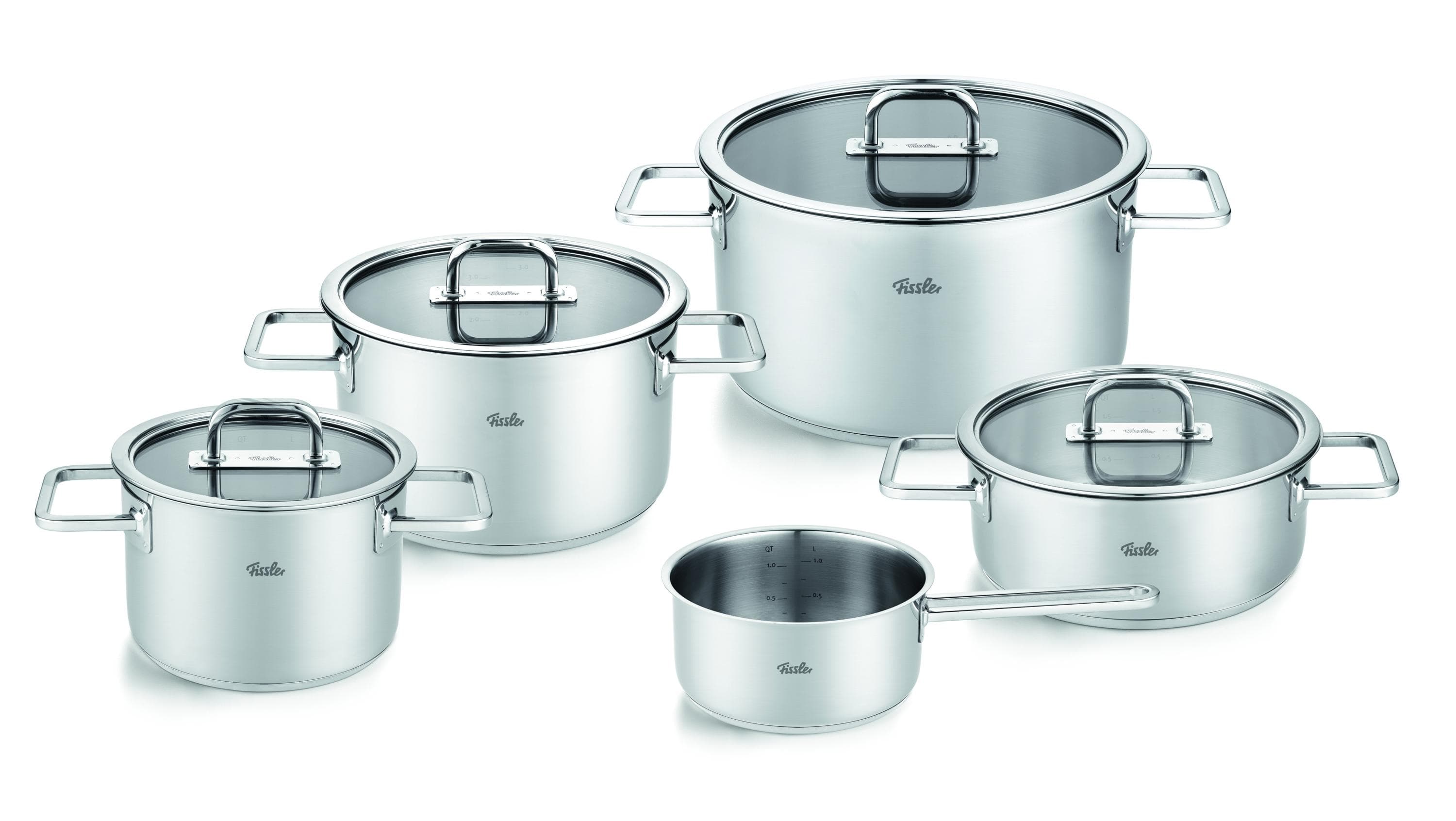 Fissler Viseo Pro Edelstahl-Topfset 9-tlg. Silber Superthermic Boden