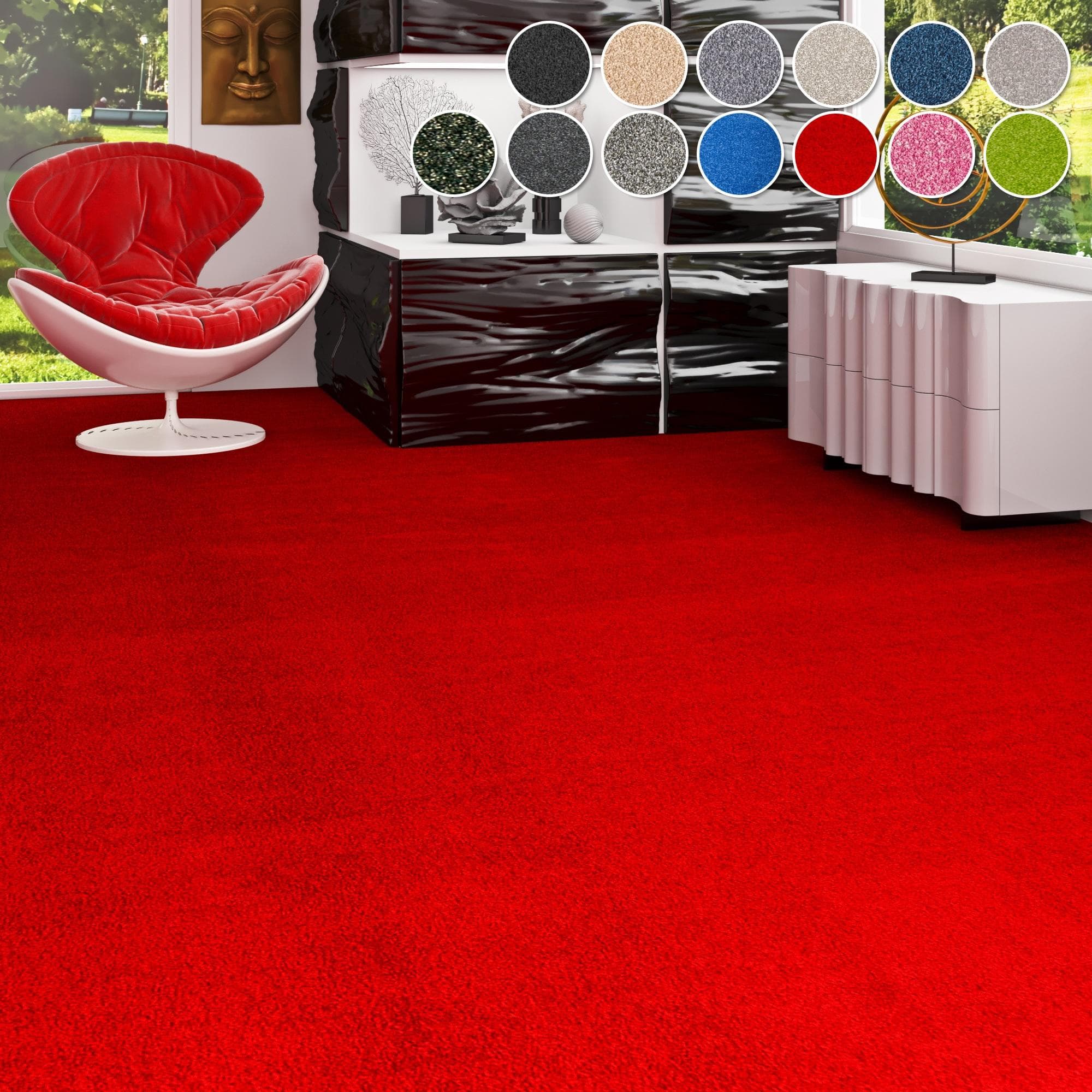 My Home Teppichboden Zephyra Schlinge Ideal für Wohnbereich