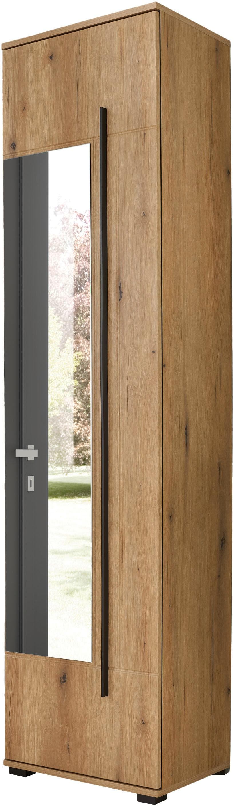 Home Affaire Garderobenschrank Cantara mit Spiegel Eiche Evoke
