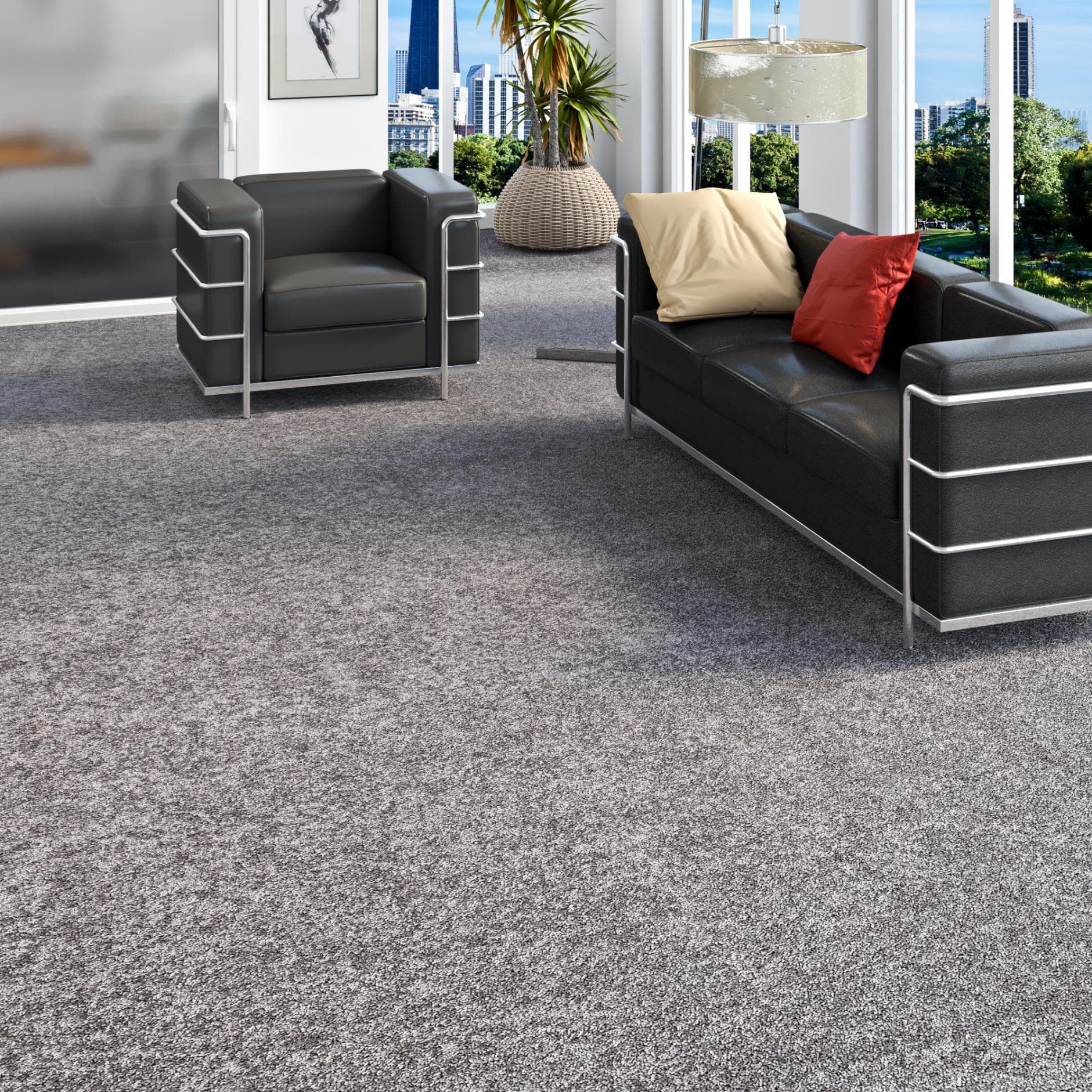 Teppichboden MY HOME Rava Velours Grau