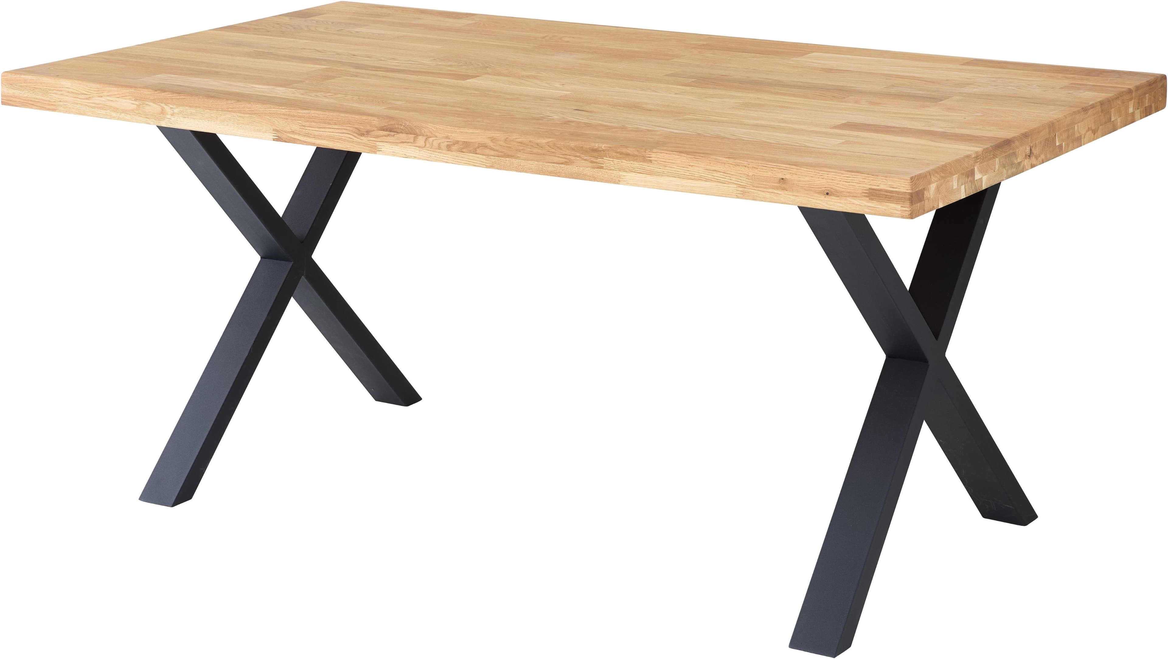 Stolkom Esstisch Chris: Industrial Style Eiche Massivholz