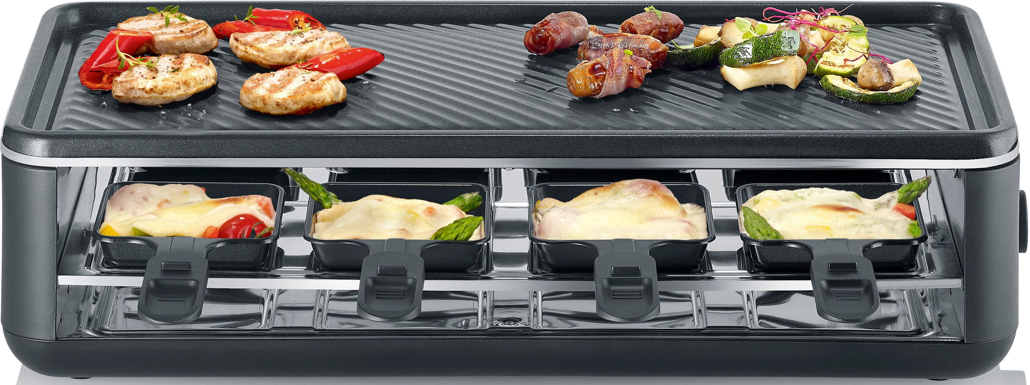 Severin Raclette-Grill Schwarz Kunststoff 25x14x49 cm