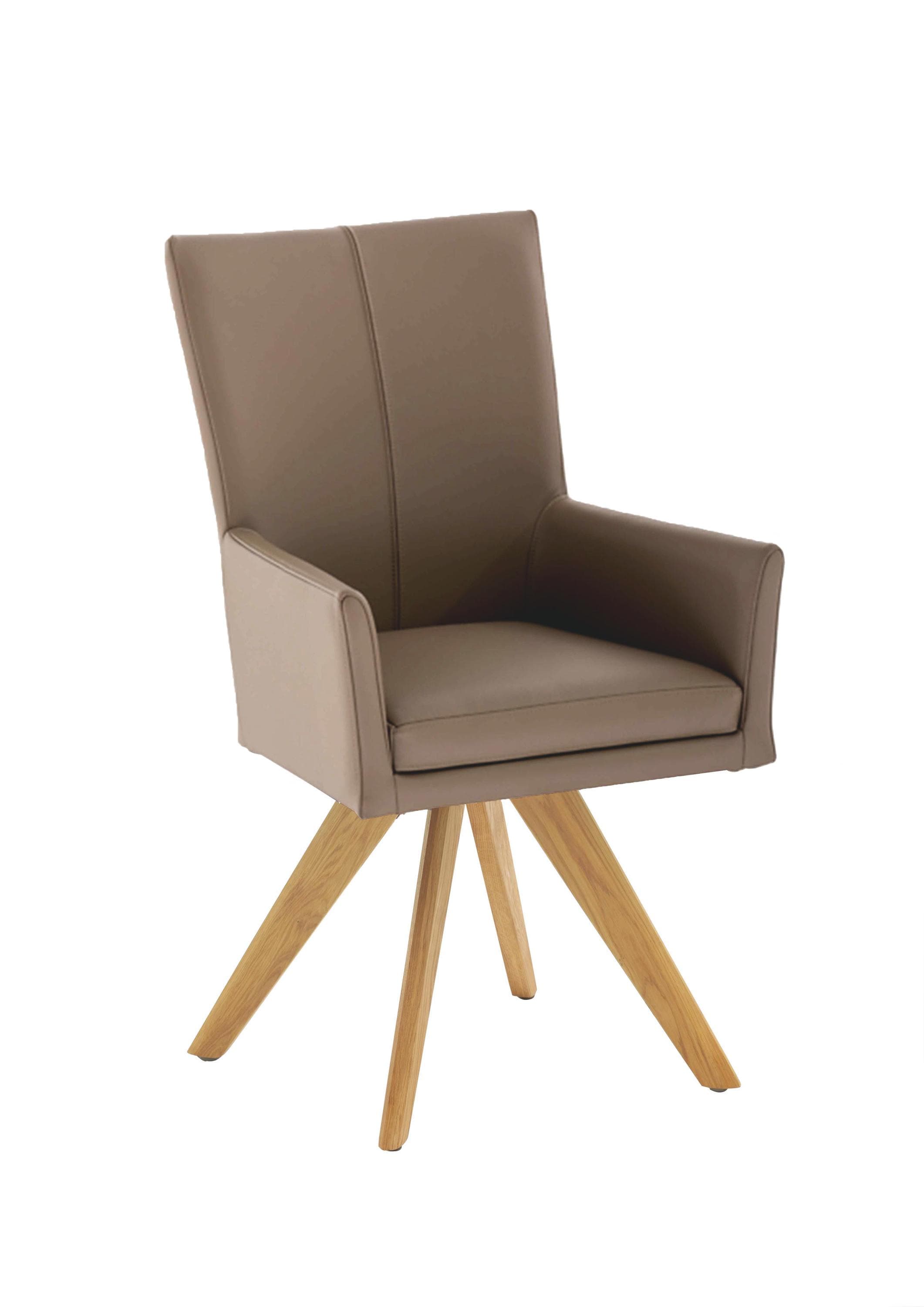 NIEHOFF SITZMÖBEL Polsterstuhl COLORADO Leder Eiche bianco