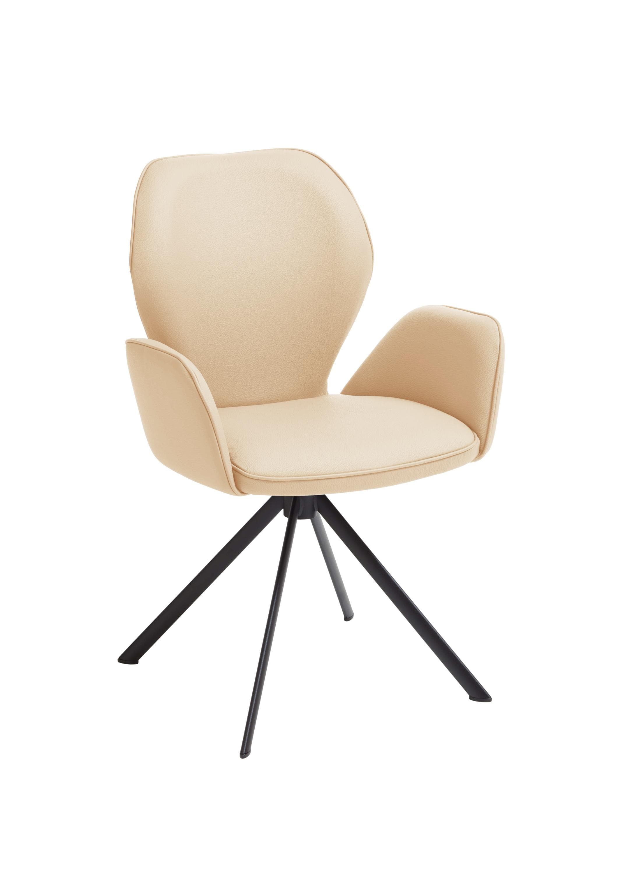 Polsterstuhl COLORADO - Leder, Eisen schwarz, drehbar