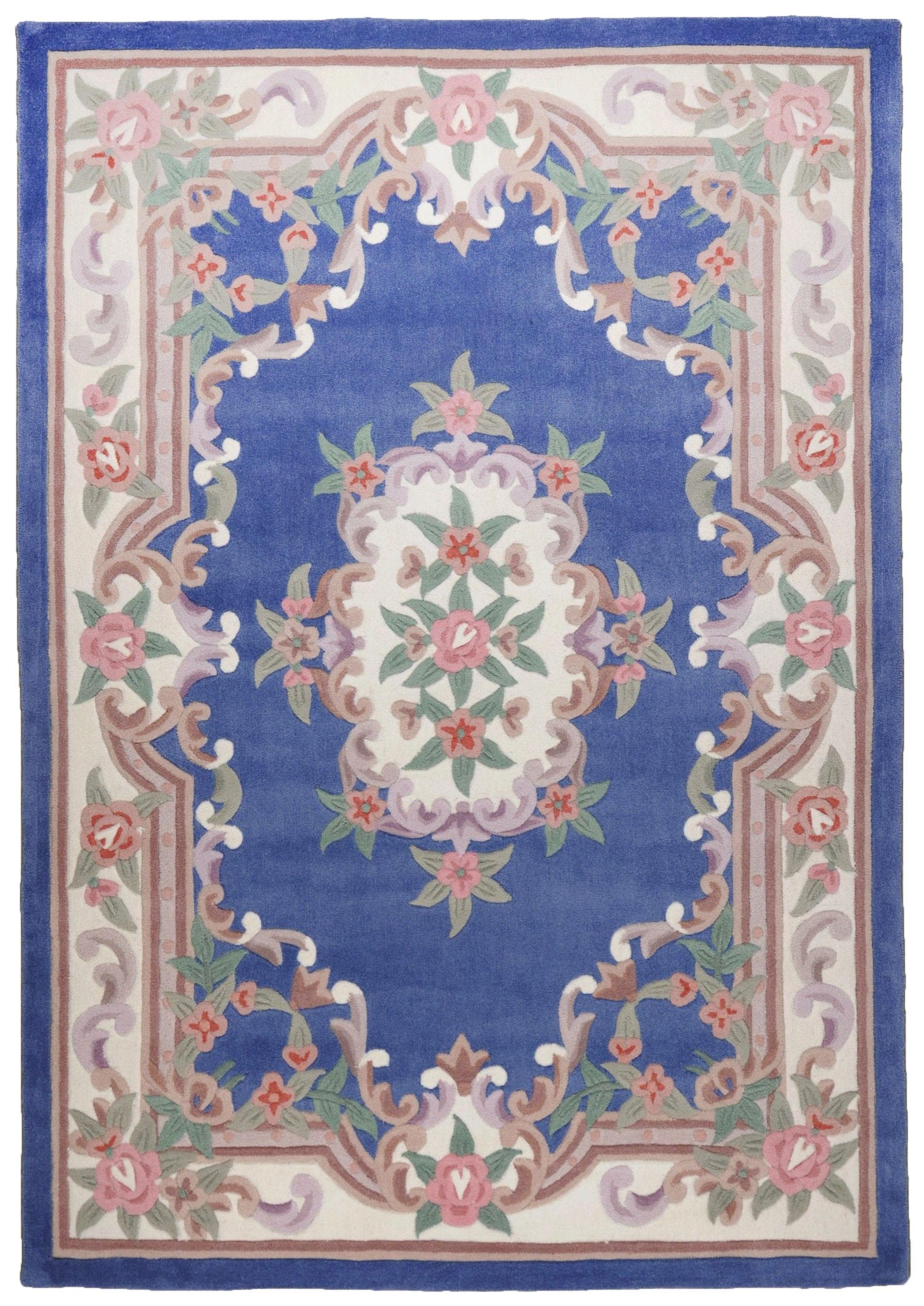 THEKO Ming Teppich blau 90x160cm Kunstfaser