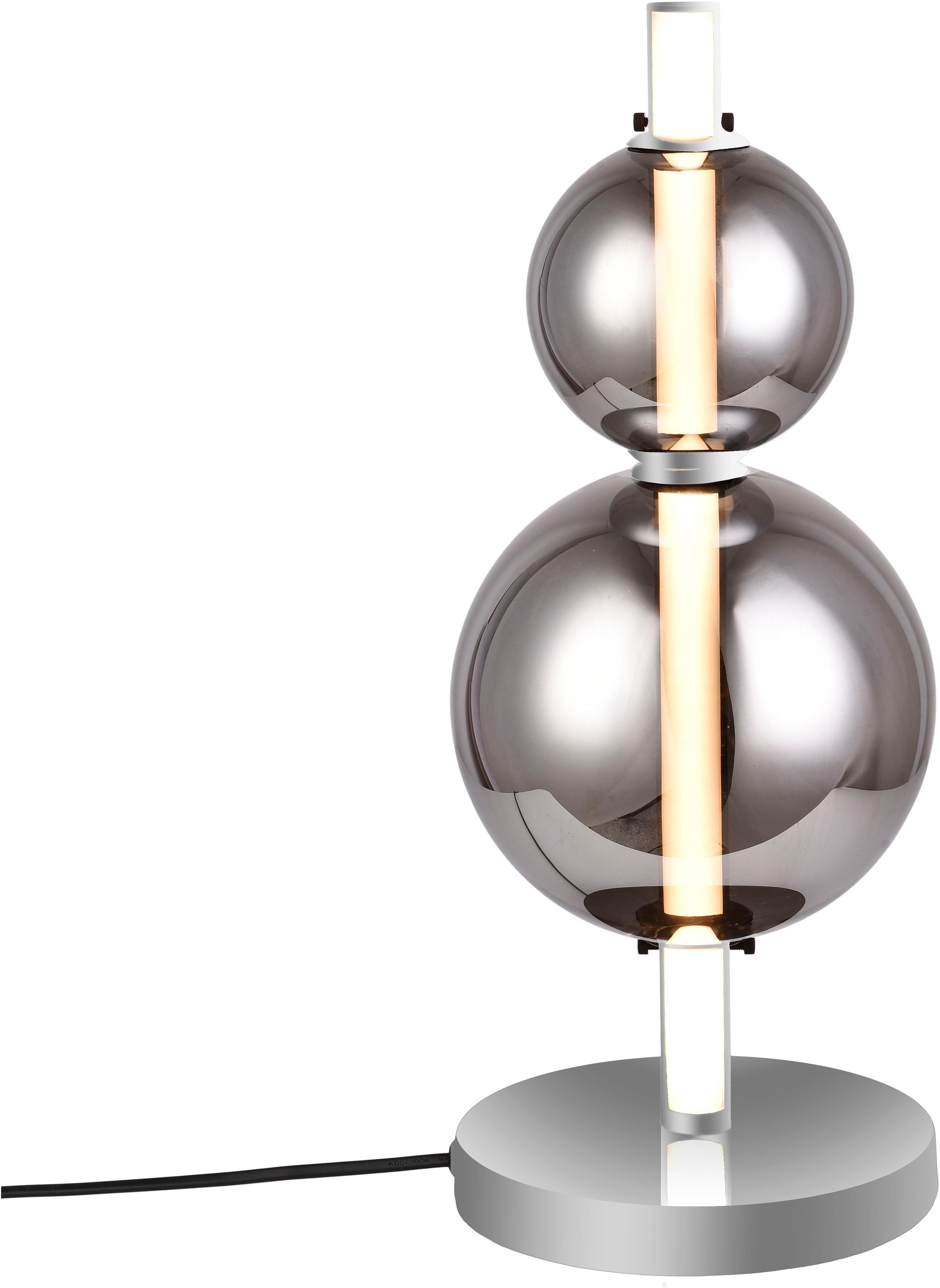 NÄVE LED Tischleuchte NOVA Dimmbar Grau Chrom