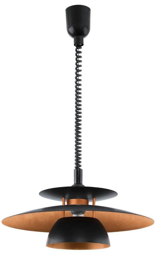 EGLO Hängeleuchte BRENDA Metall & Kunststoff Schwarz Kupfer E27