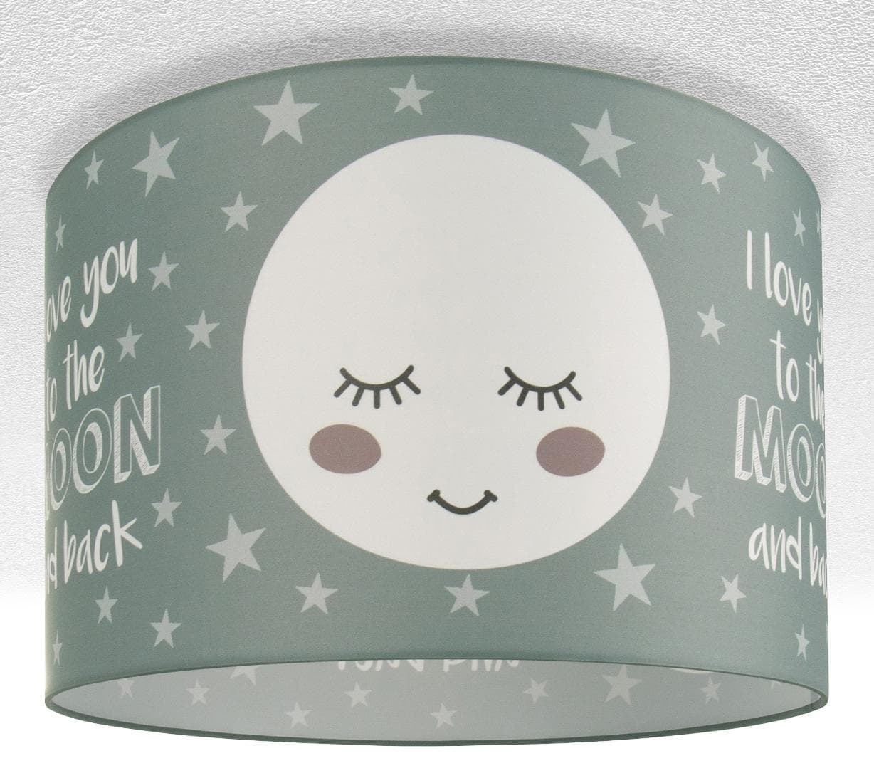 PACO HOME Deckenleuchte Aleyna 103 weiß Mond-Motiv E27