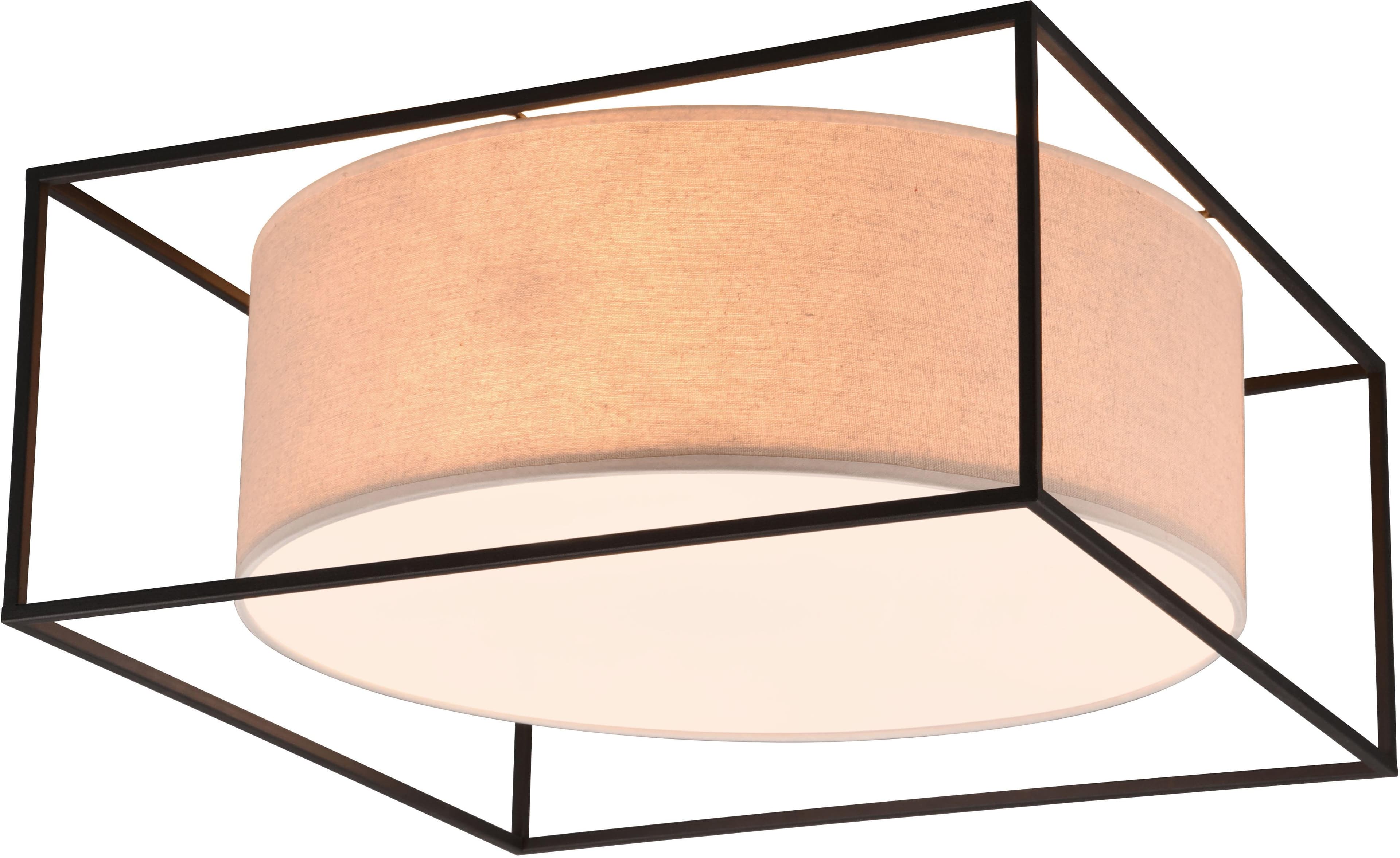 TRIO LEUCHTEN Deckenleuchte ROSS 3-flammig schwarz beige