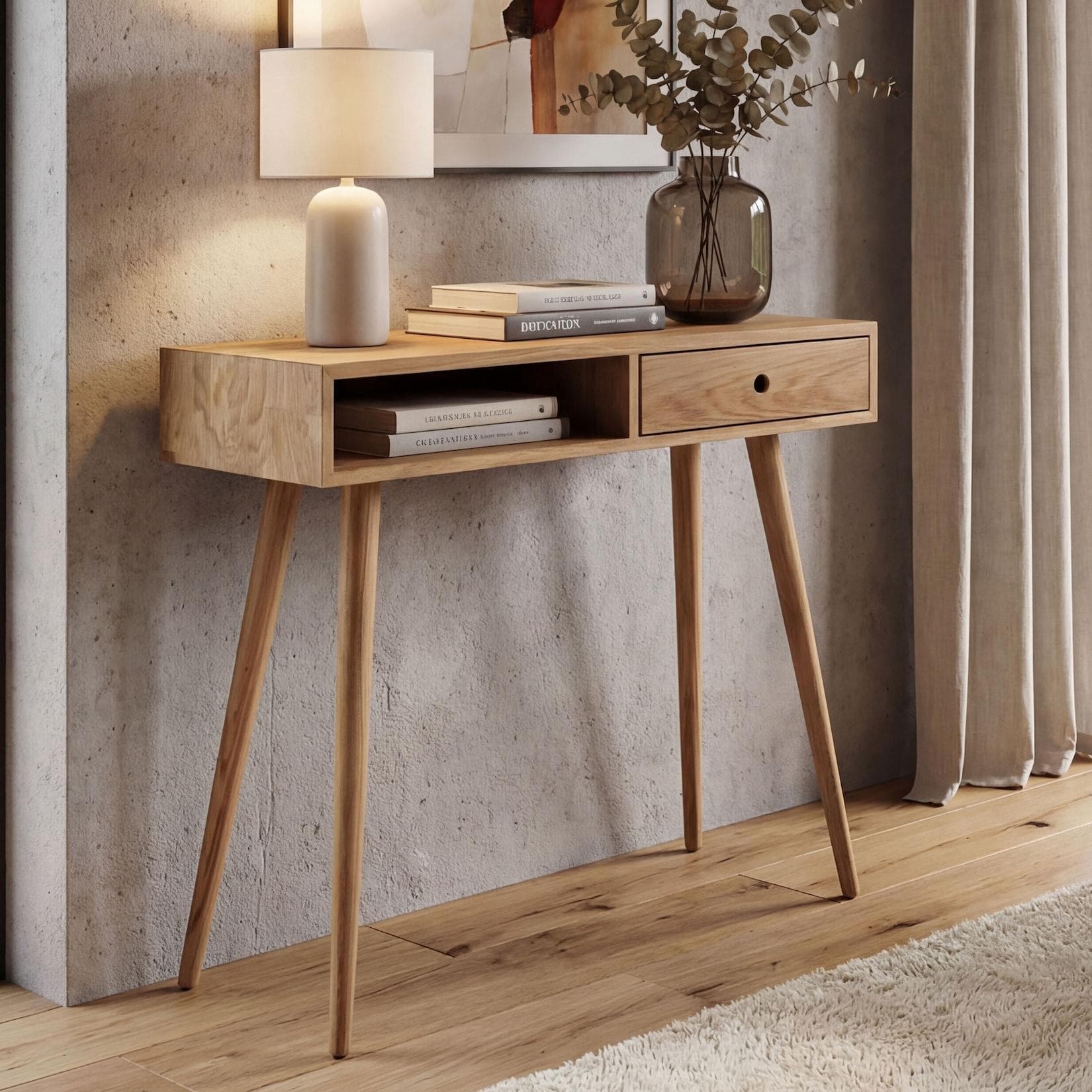 MCA Konsolentisch MCW-P55 Eiche mit Schublade