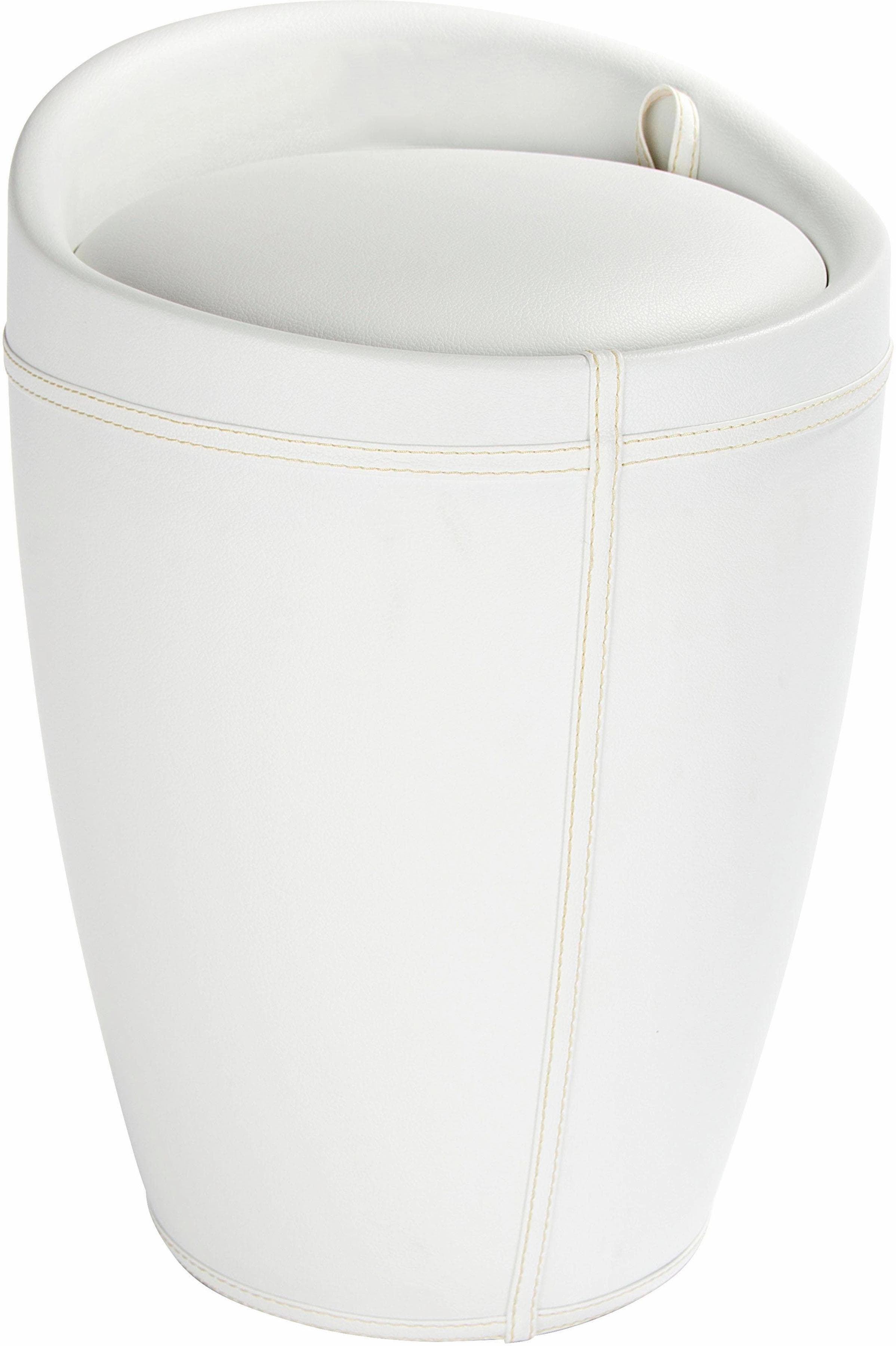 Wenko Candy Badhocker - Lederoptik ABS-Kunststoff, Abnehmbare Sitzfläche