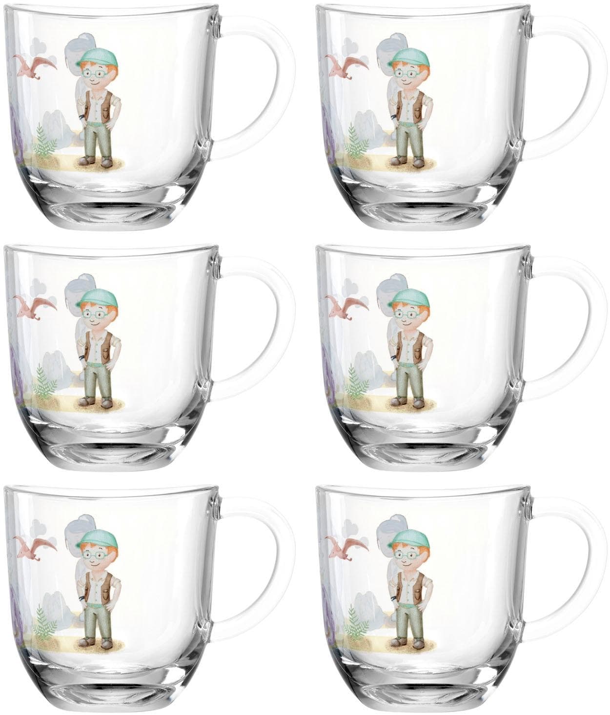 Leonardo Tasse Dino BAMBINI AVVENTURA 6-teilig bunt Glas