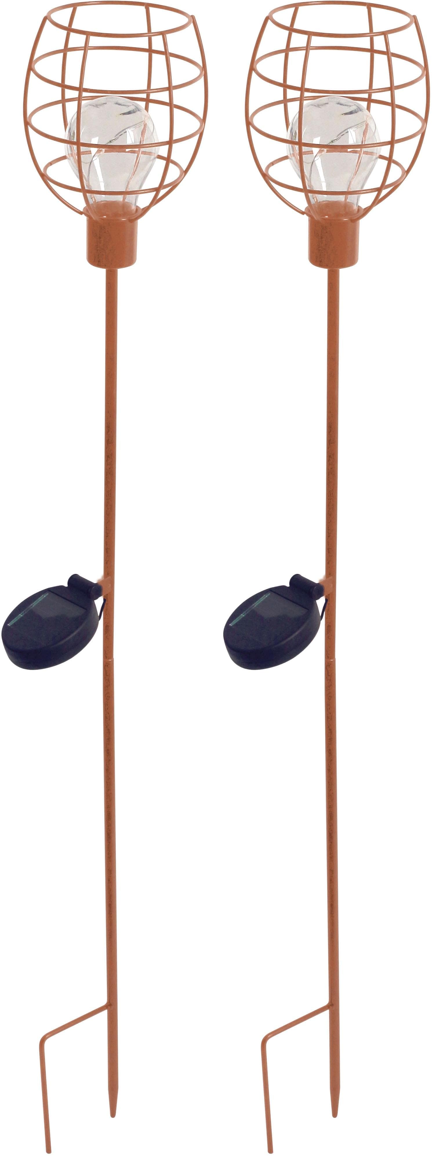 Luxform Solar Erdspieß Gartenlampe Bottle - Dekoratives Metall Design