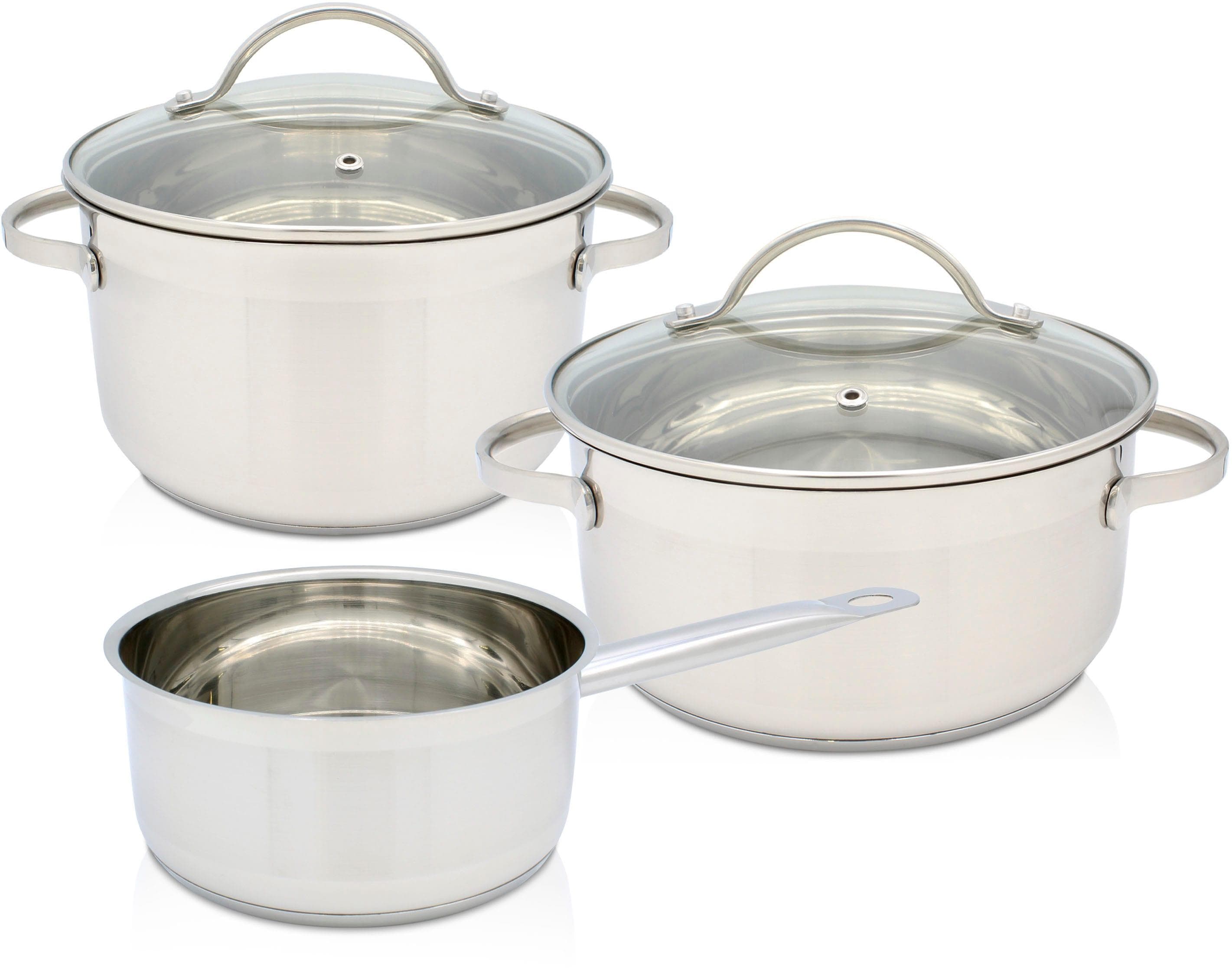 KRÜGER Topf-Set Ohio 3-tlg. Edelstahl Induktion