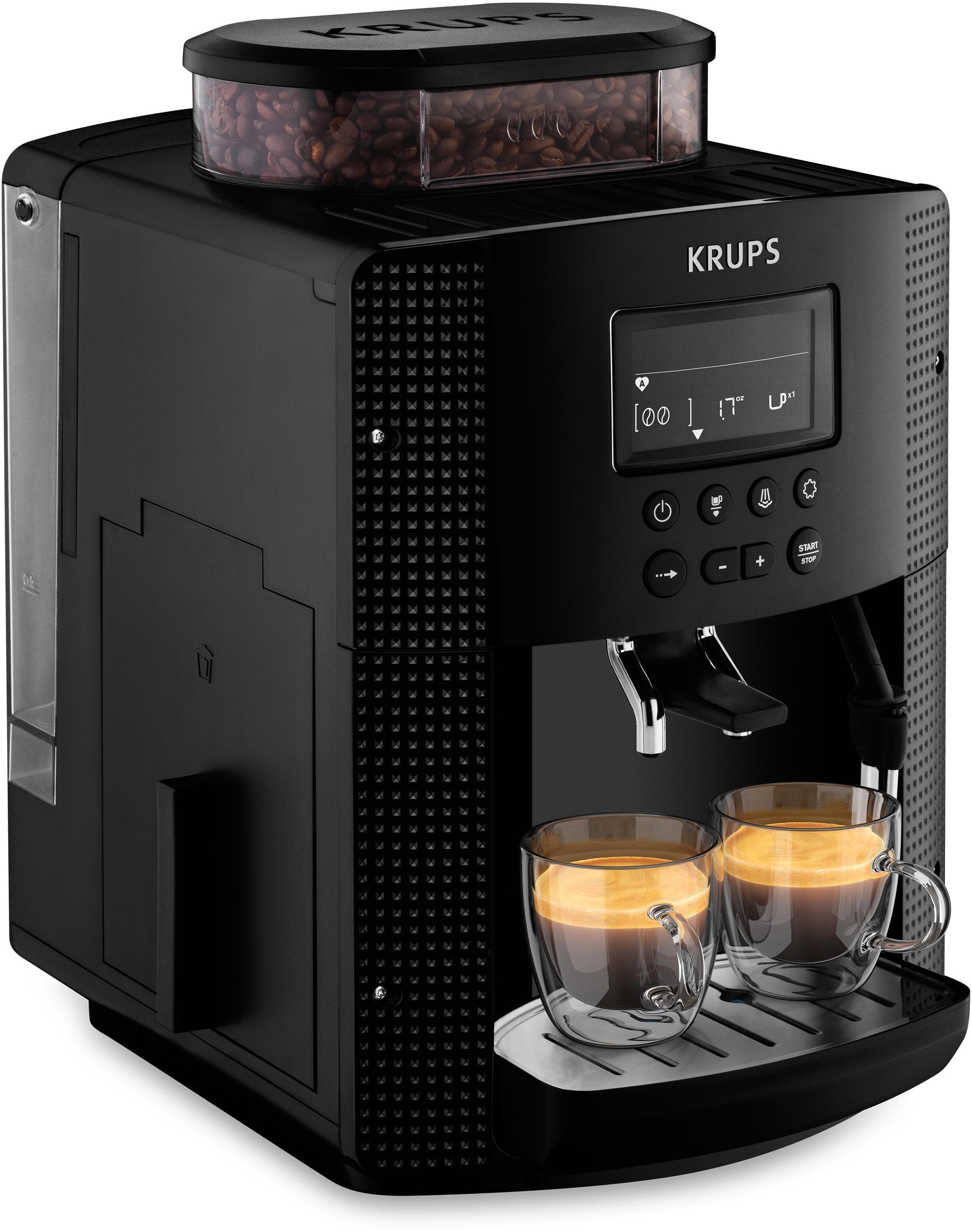 KRUPS Kaffeevollautomat EA8150 Schwarz LCD Display