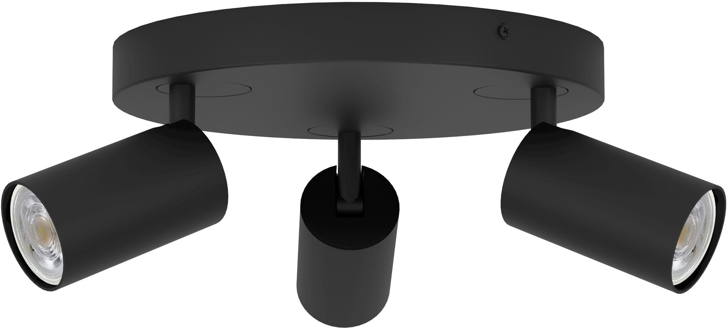 EGLO connect Telimbela-Z Deckenspot 3fl. Schwarz Smart LED