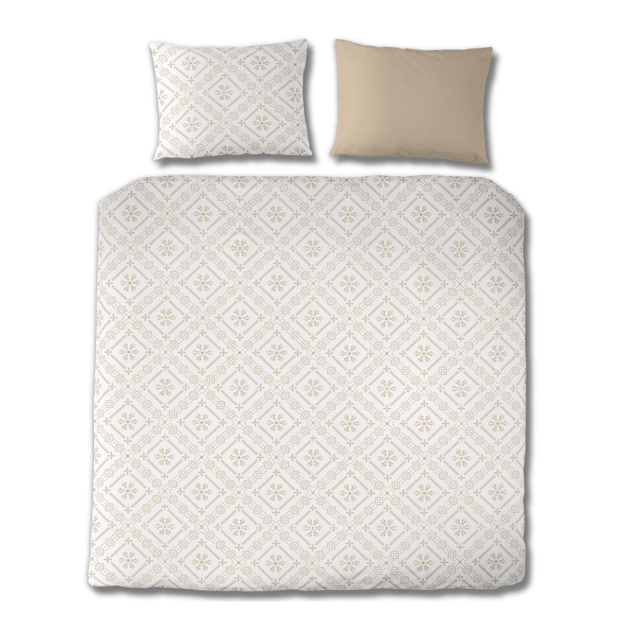 Wendebettwäsche FLORELLA 'Beluni creme Fein-Renforcé, 100% Baumwolle'