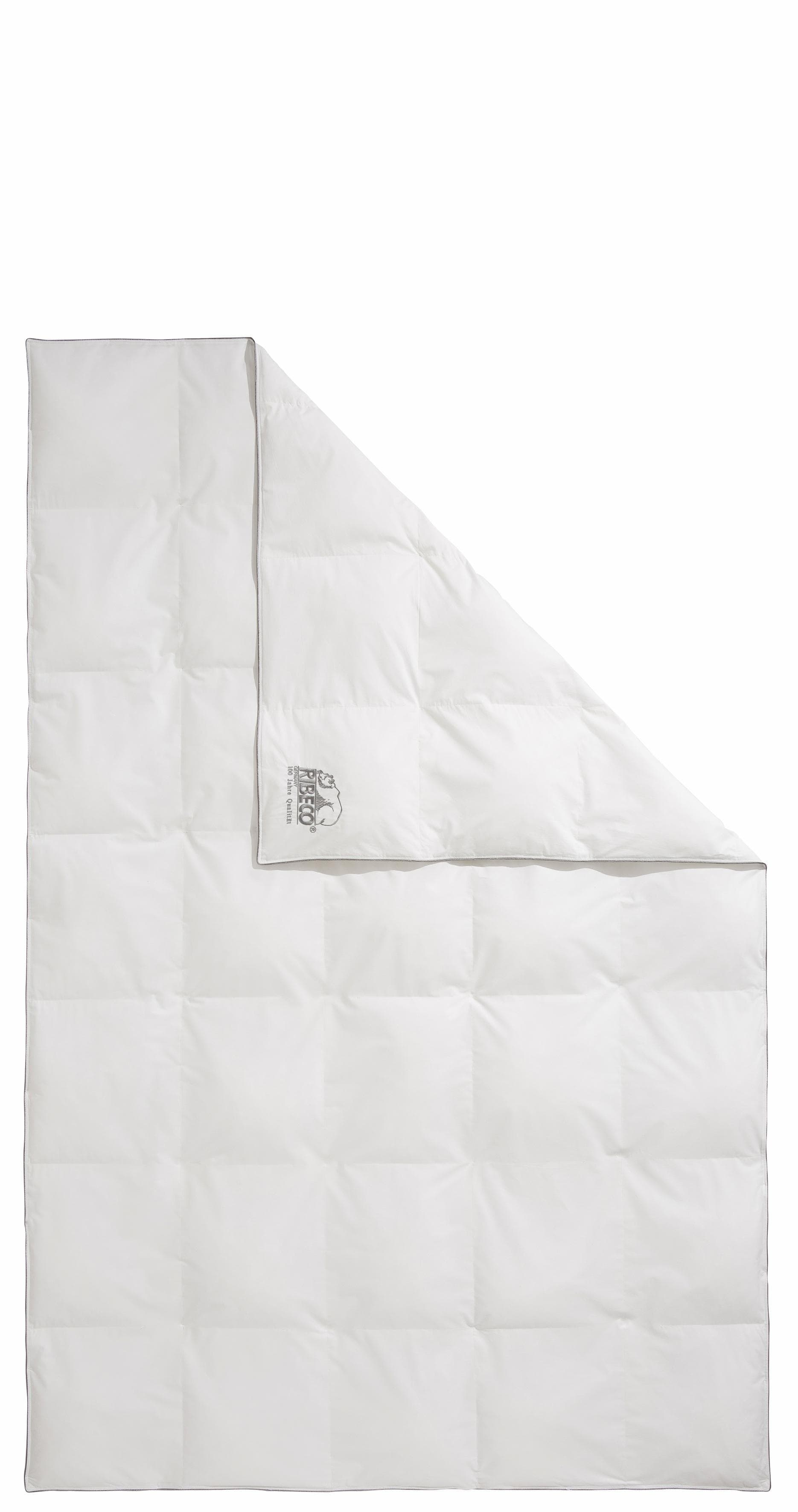 RIBECO Kunstfaserbettdecke Marie: Baumwollbezug & Weiche Microfaserfüllung