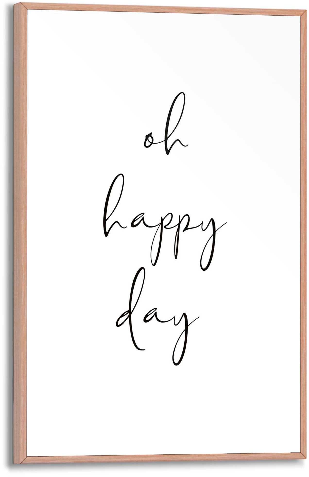 Poster REINDERS Schönen Tag Schwarz Weiß