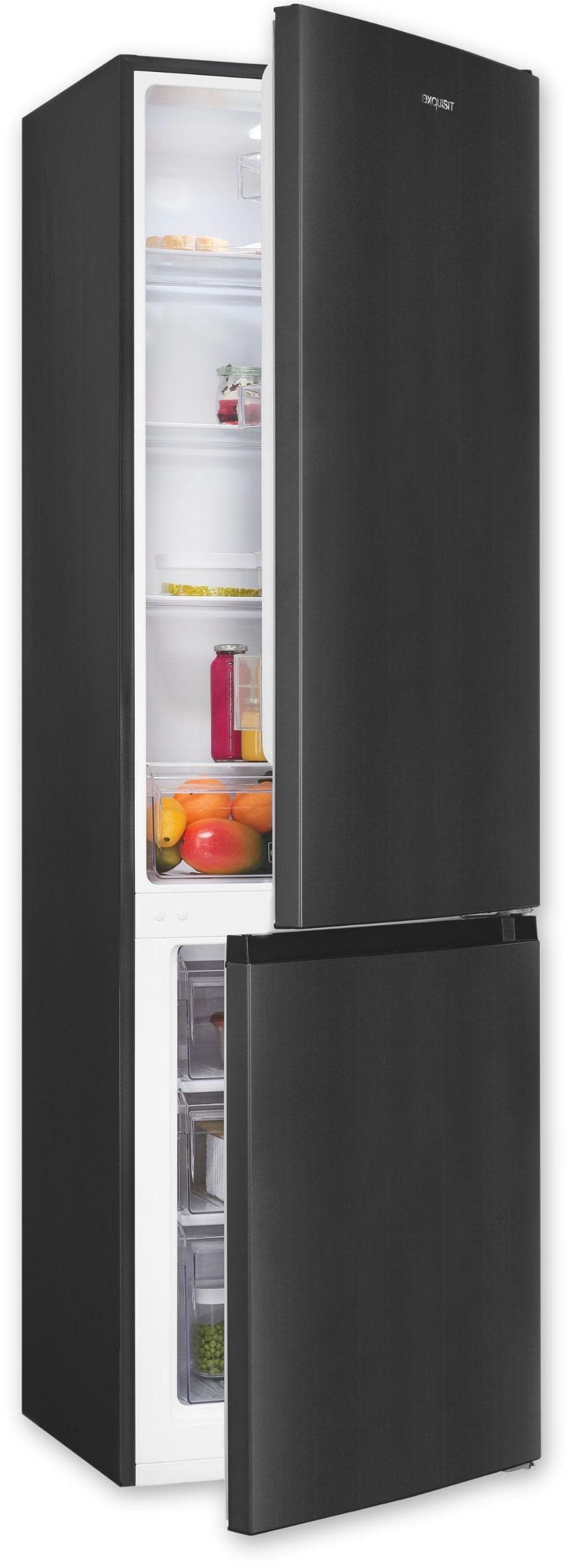 EXQUISIT Kühl-/Gefrierkombination KGC265-70-040D Inoxlook silber