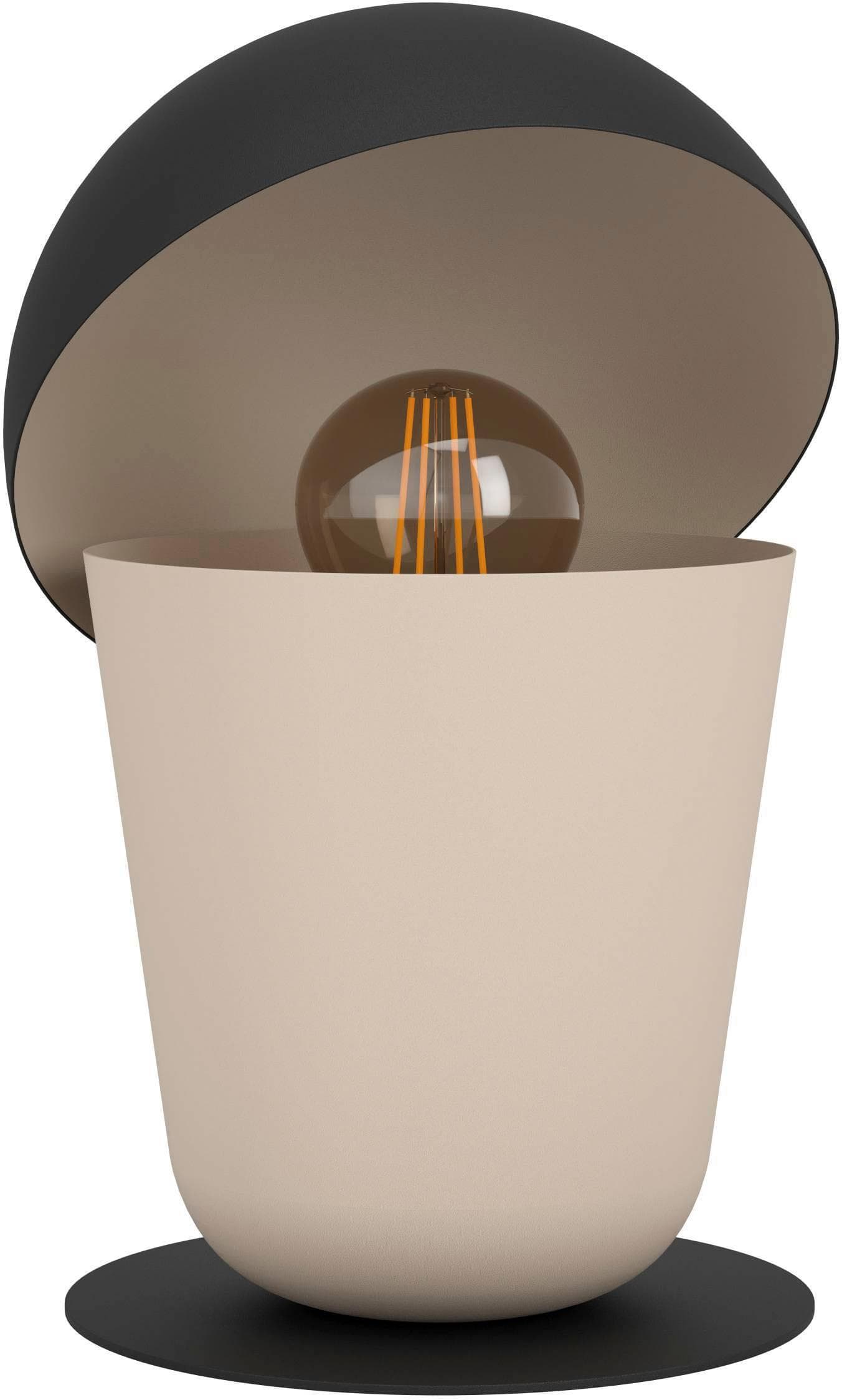 Tischlampe Batabano mit Haube Sandfarben/Schwarz Eglo