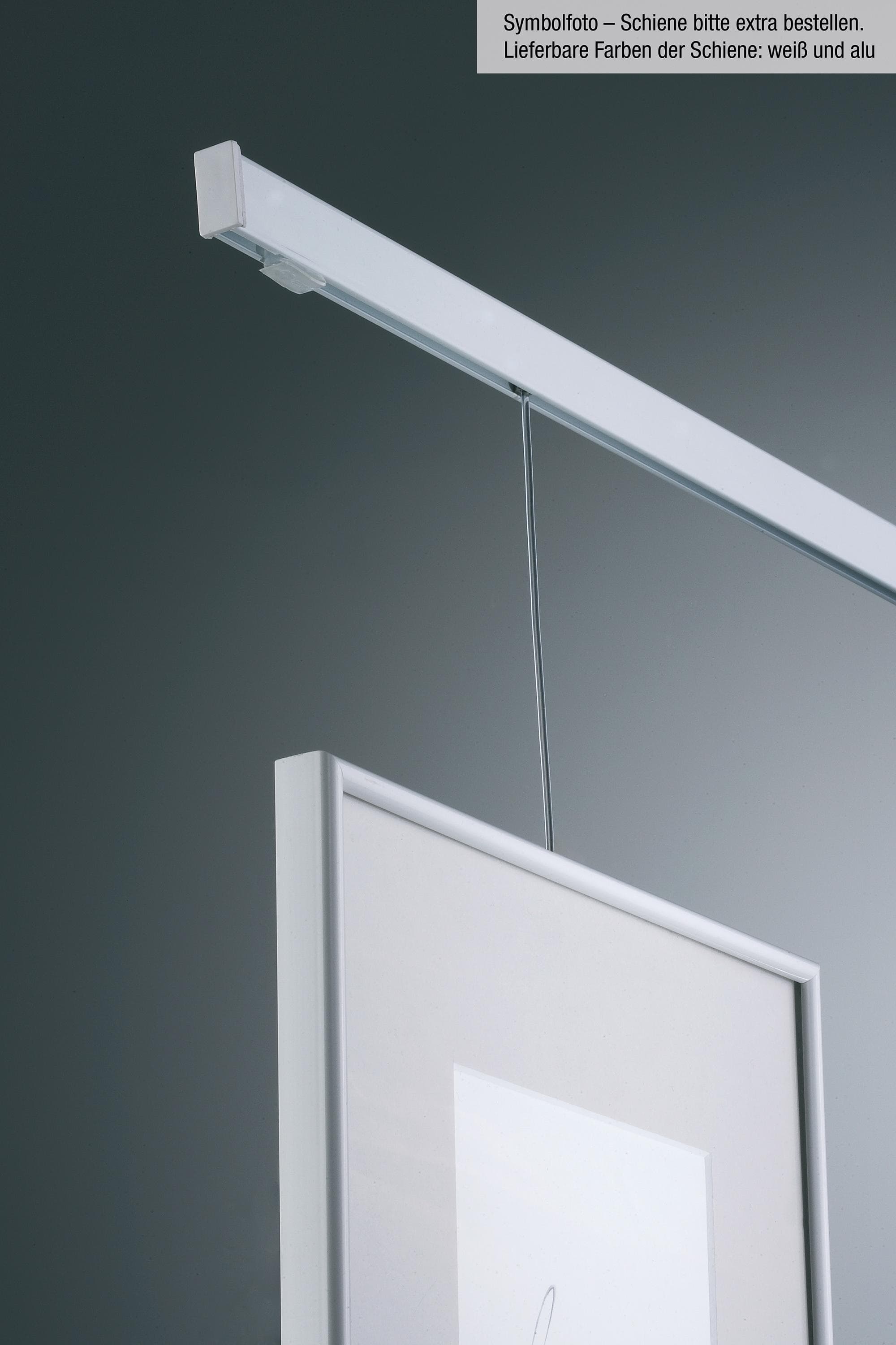 Bilderrahmen-Set GARESA 'Bilderaufhängung' Gr. 2, grau (aluminiumfarben), 10 kg, Aluminium