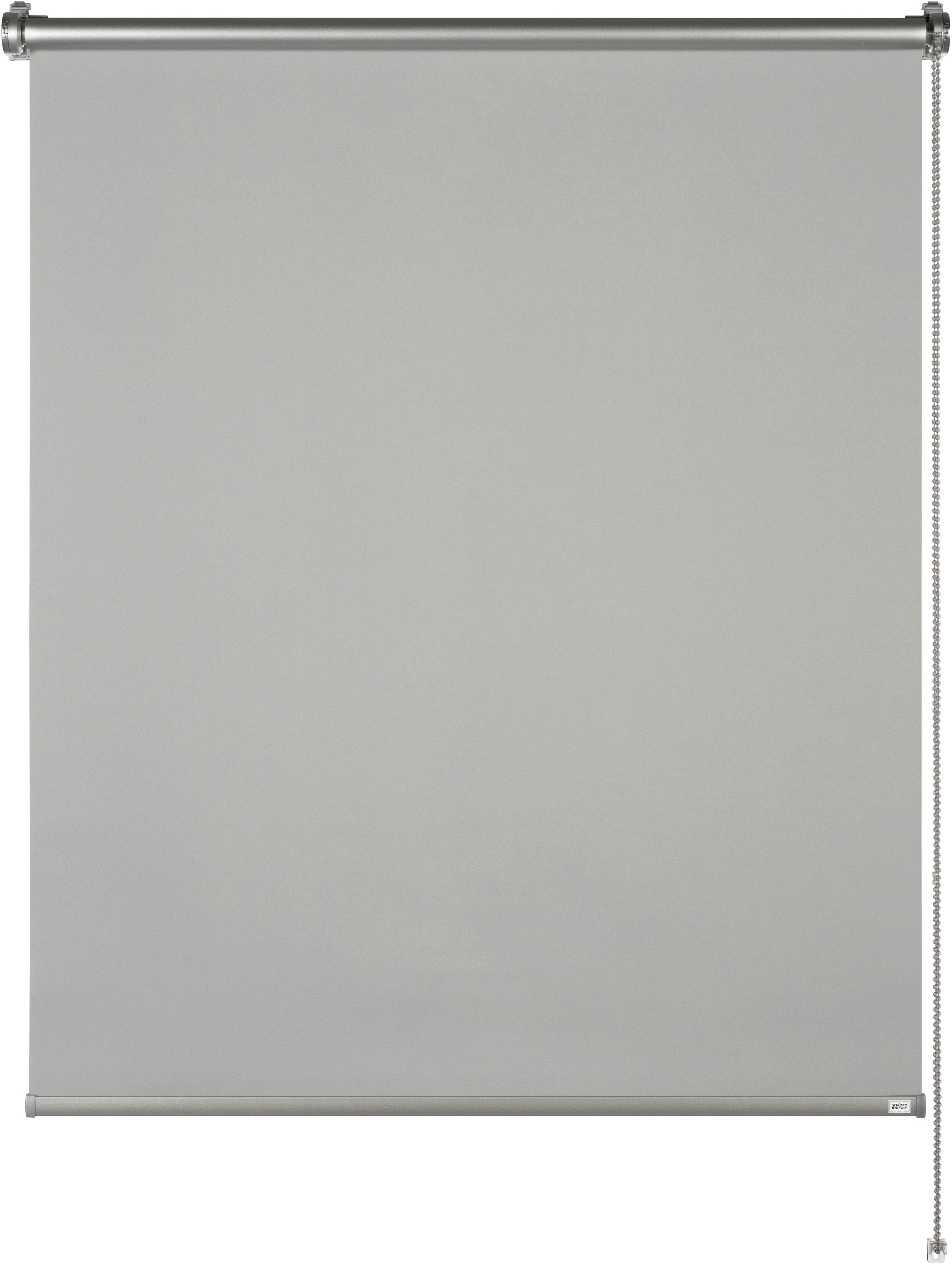 Seitenzugrollo Thermorollo Martha hellgrau 100x150 cm