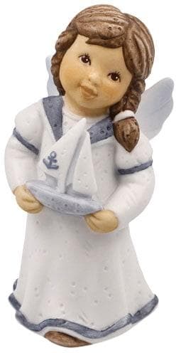 Goebel Schutzengel Schiff Ahoi - Dekofigur aus Biskuitporzellan