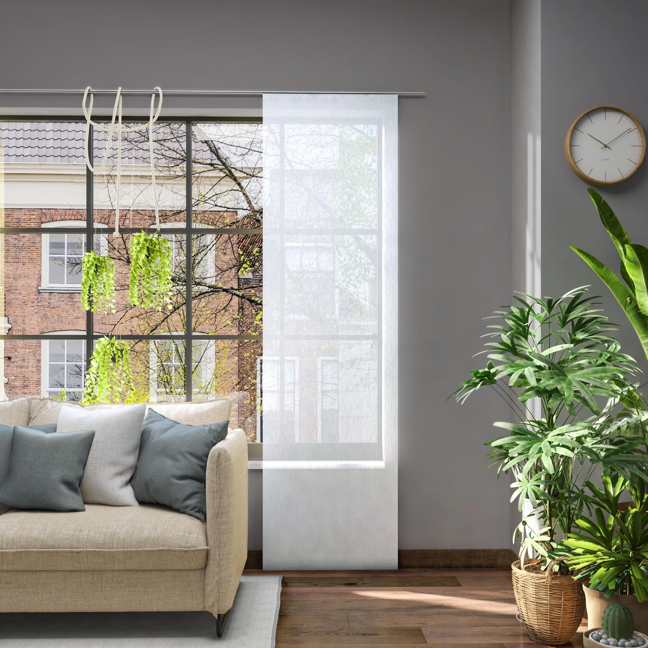 Neutex for you! Schiebegardine Libre-ECO, Paneelwagen (1 St), halbtransparent, Jacquard, Nachhaltig, 60 x 245 cm (B x H)