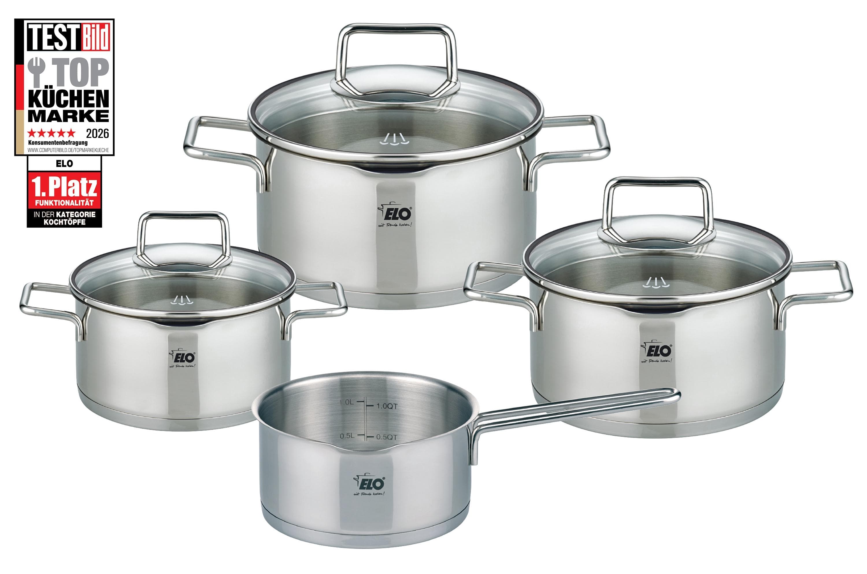 Topf-Set ELO 'Smart Steam' - Edelstahl Kochgeschirr Set
