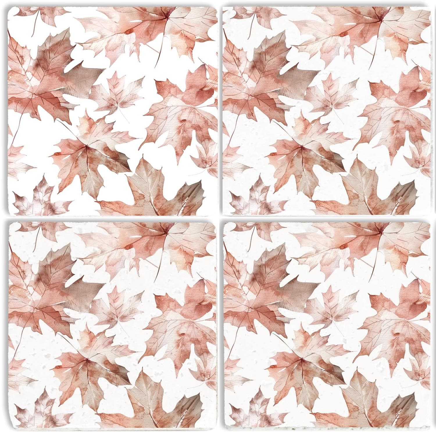 Getränkeuntersetzer QUEENCE Herbst Blätter Motiv Naturstein Untersetzer