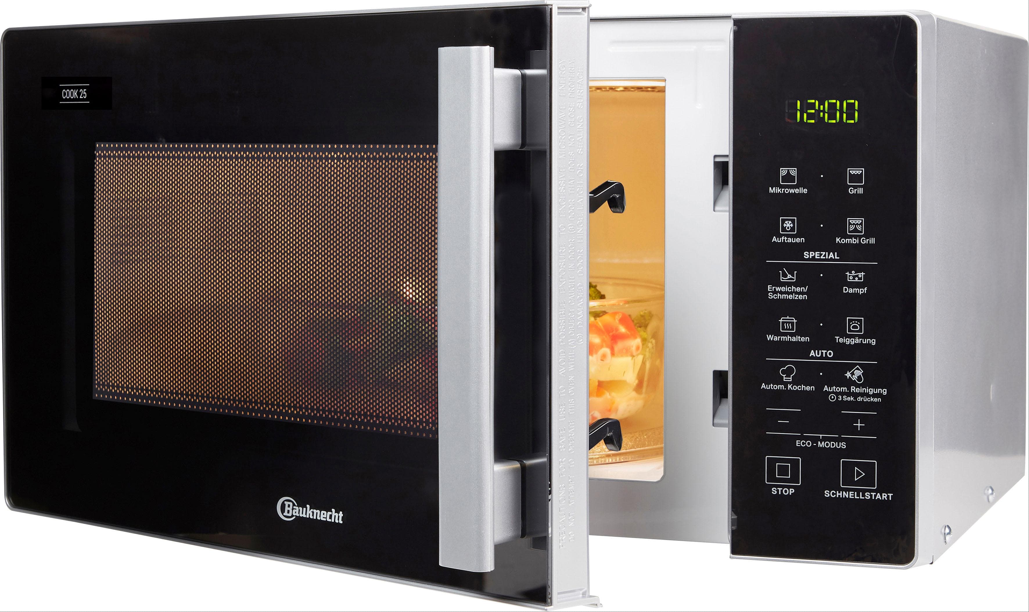 Bauknecht Mikrowelle MW 254 SM Silber Grill Dampfgaren