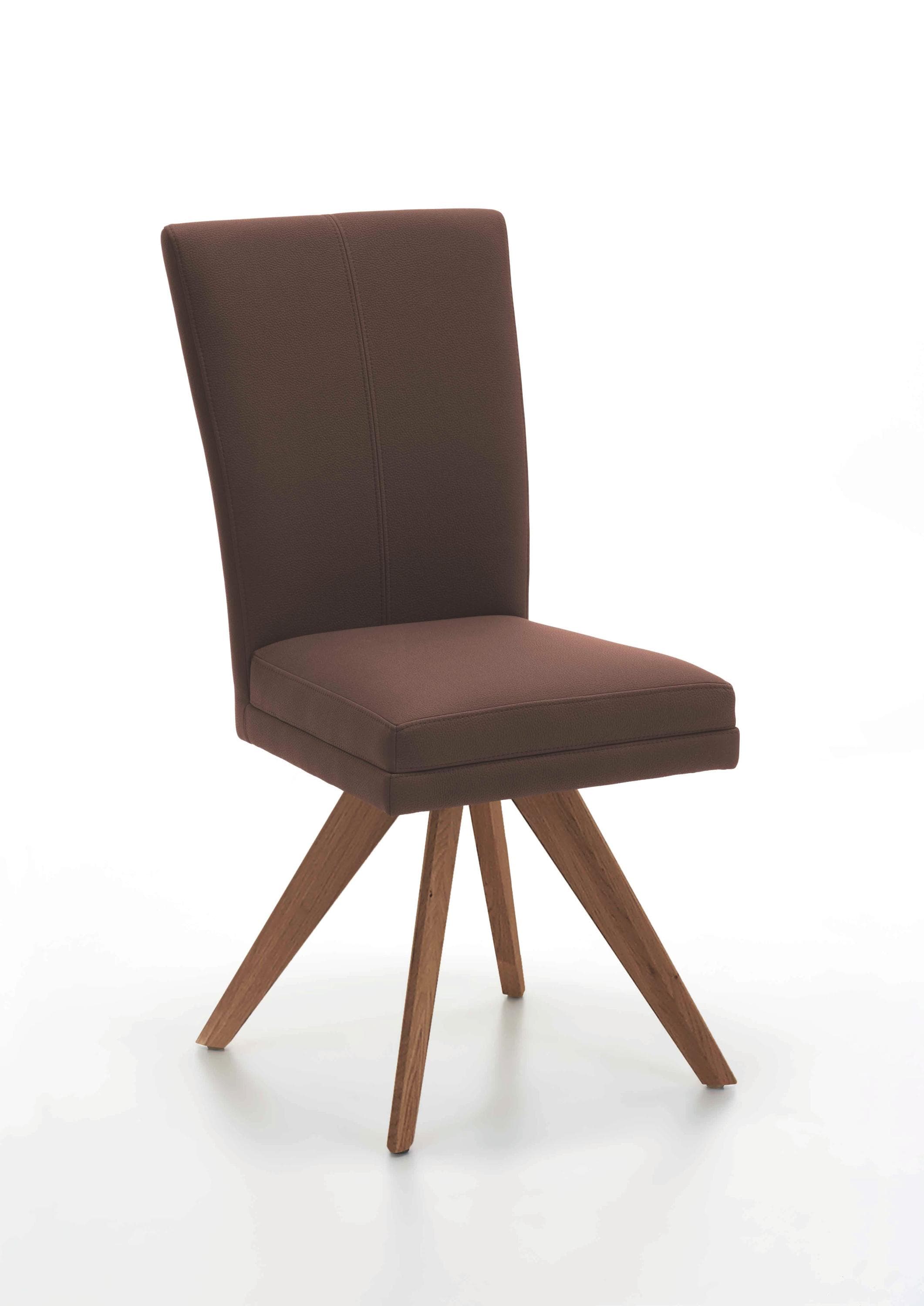 Polsterstuhl COLORADO - Drehstuhl mit Microfaserbezug und Nussbaumgestell