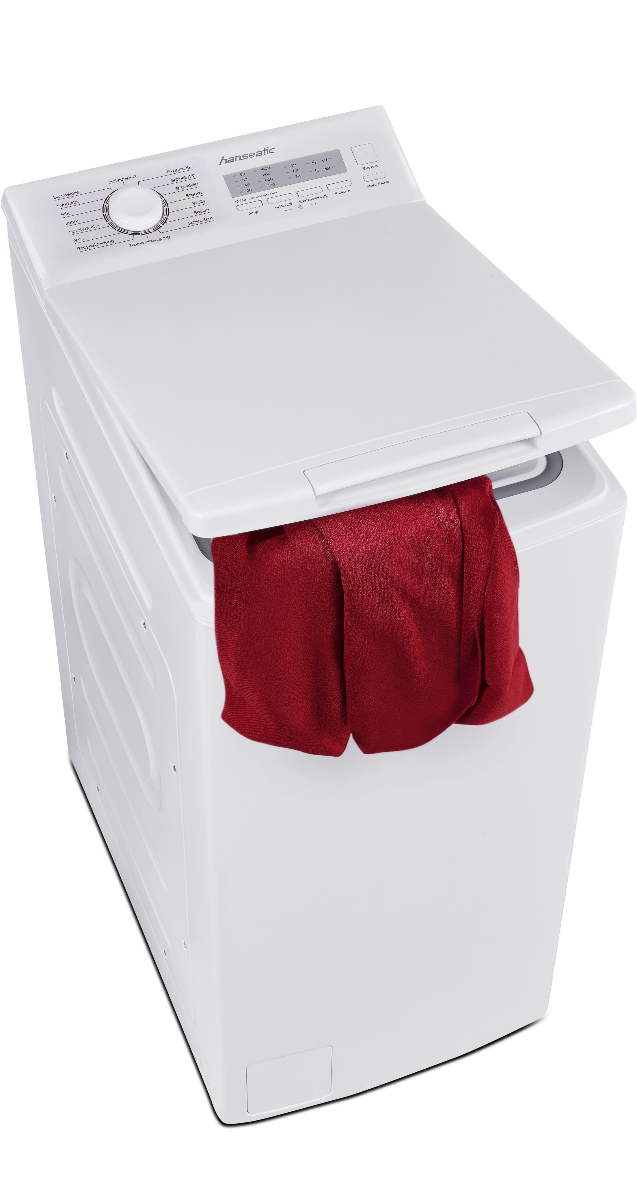 HANSEATIC Waschmaschine Toplader 5 kg Energieeffizienz C