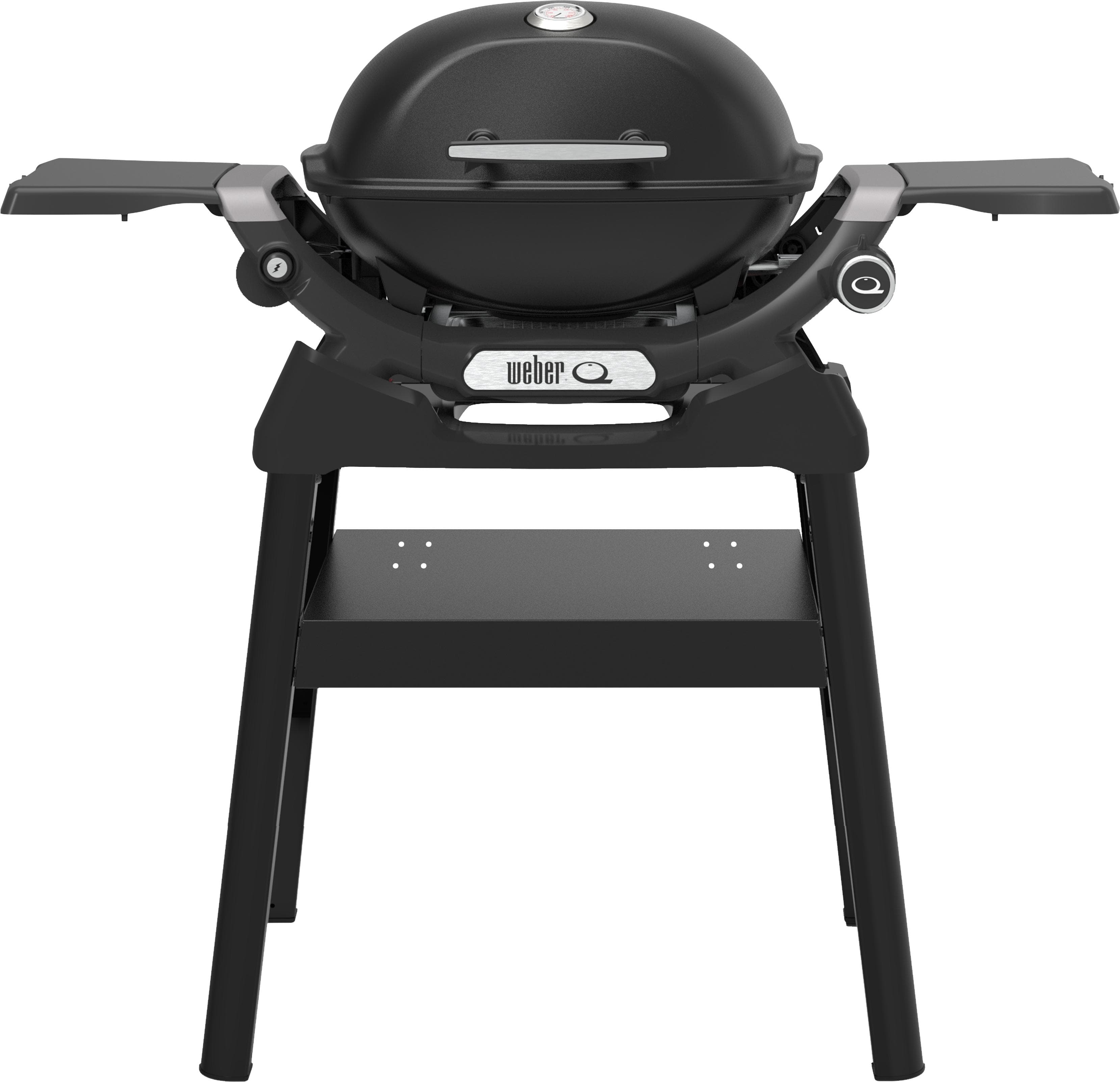Weber Q1200N Gasgrill schwarz mit Thermometer und Untergestell
