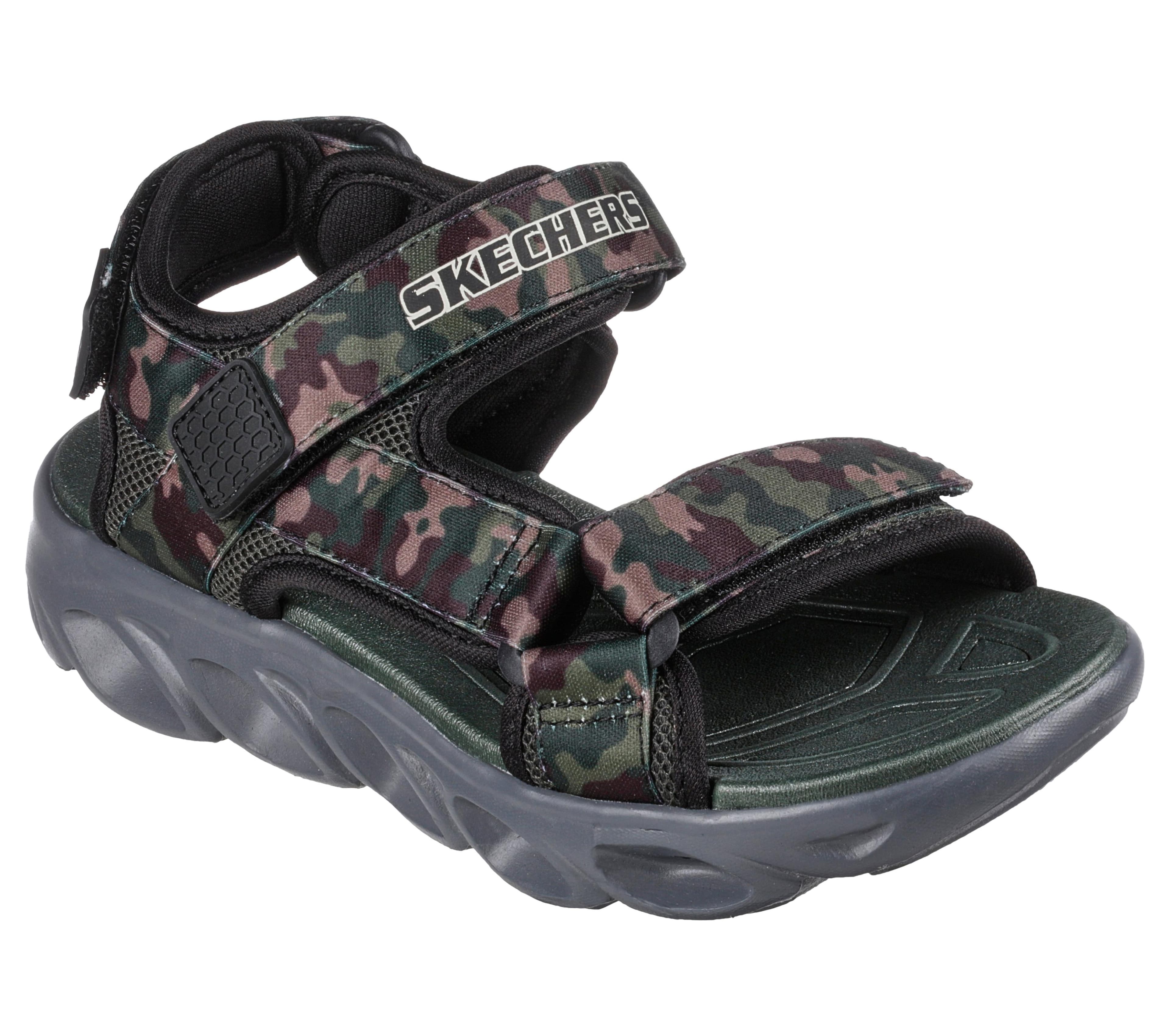 SKECHERS Sandale HYPNO-SPLASH Mädchen schwarz-oliv Textil
