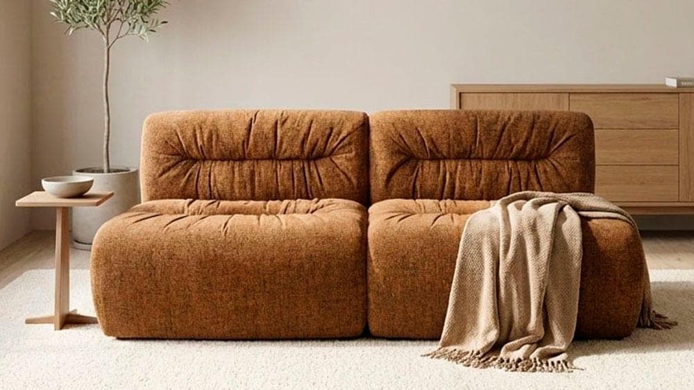 DOMO COLLECTION Big-Sofa 204 cm kupfer Federkern