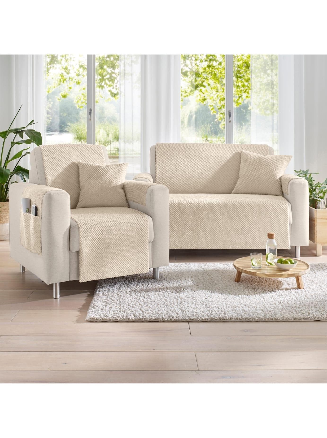 Tagesdecke Gr. 2 Beige 100% Polyester