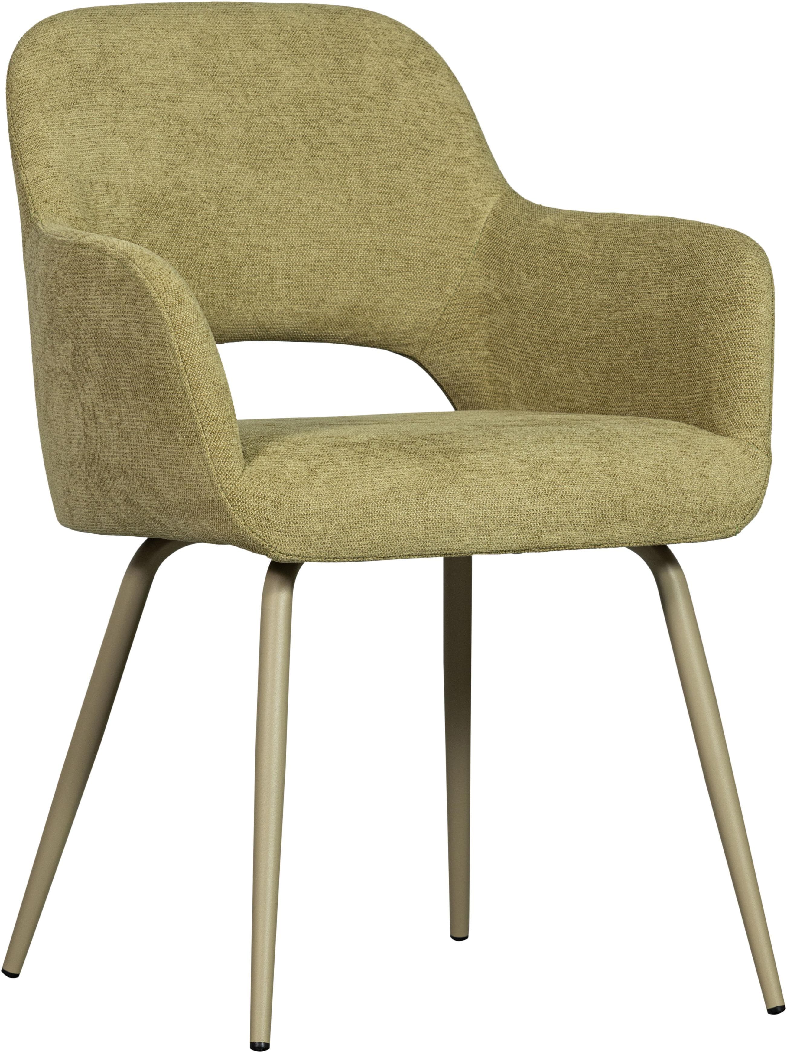 WOOOD Esszimmerstuhl Jenny - Grün, Webstoff, Stilvoll