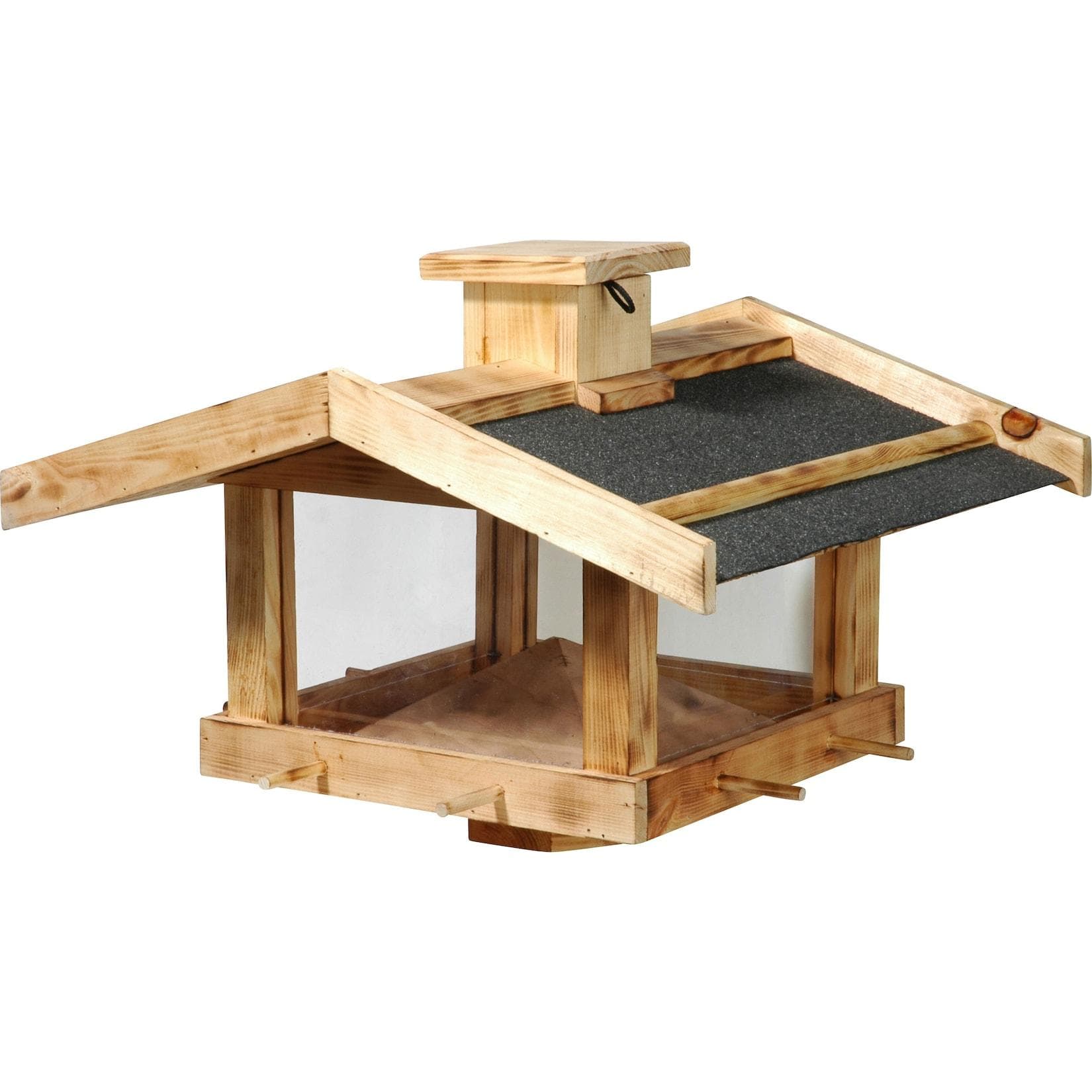 dobar Vogelhaus Fuego für Ständermontage geflammt Kiefernholz