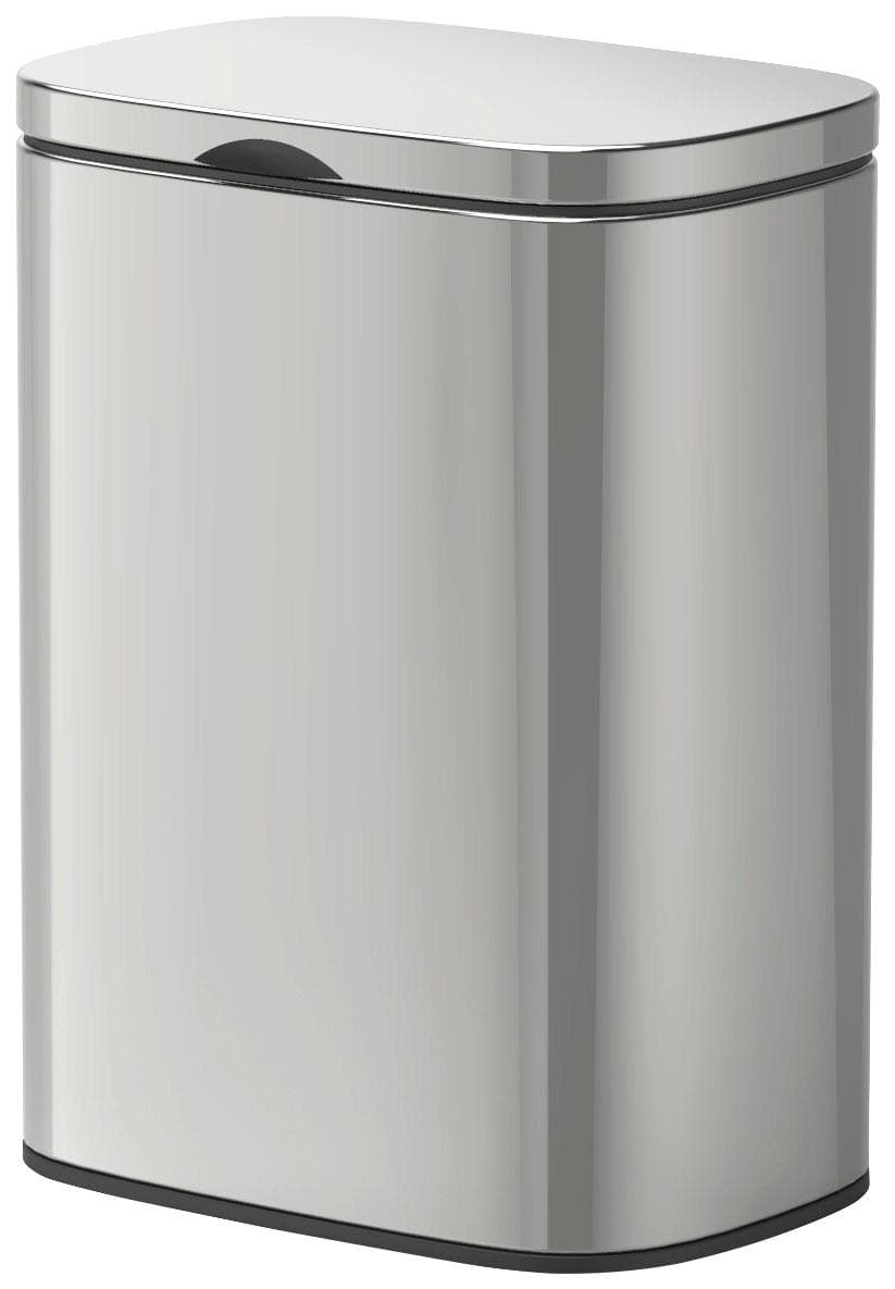 WENKO Kosmetikeimer Wandmontage Silber Selbstschließend