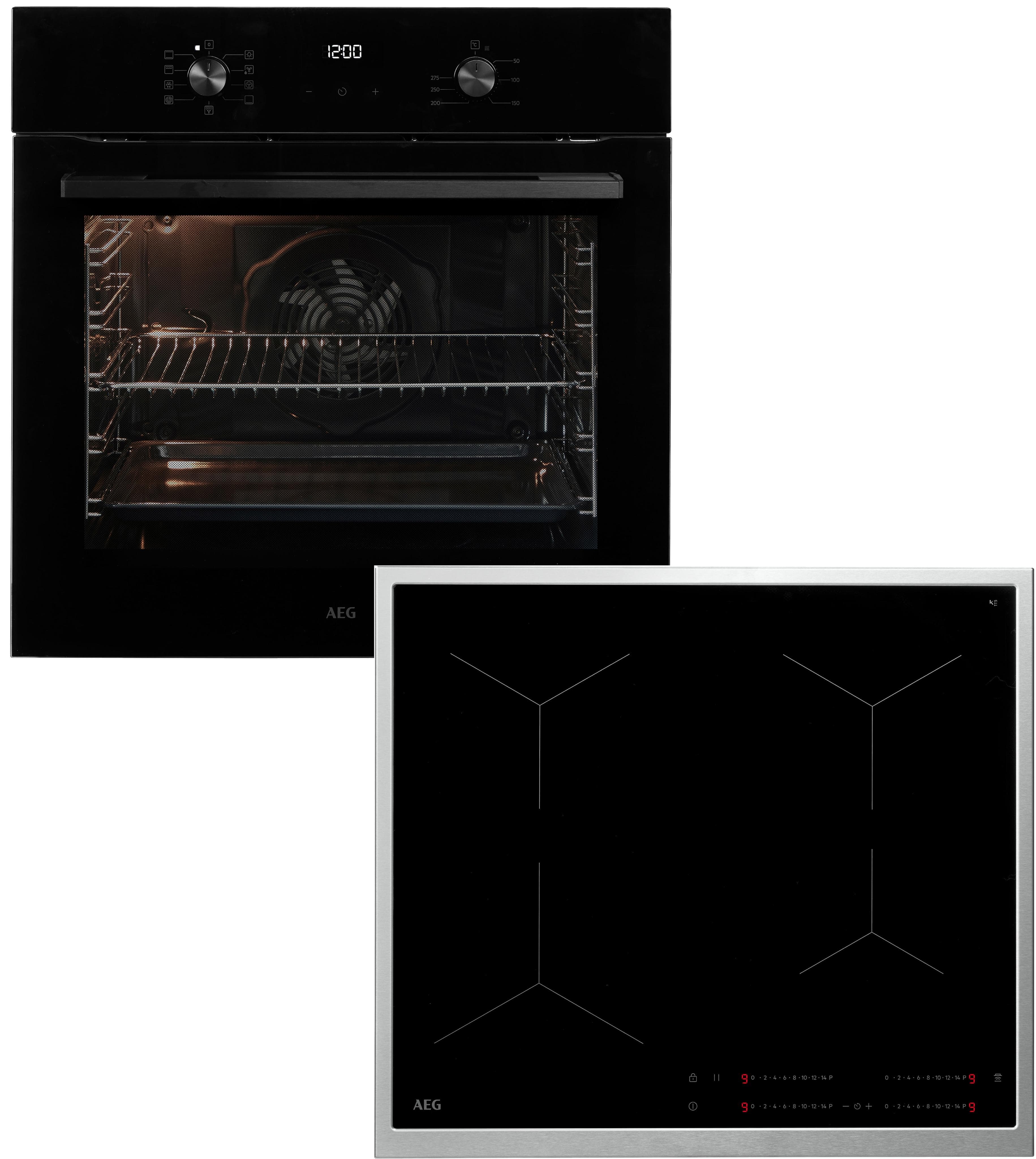 AEG Backofen-Set HH24BSIB Schwarz Induktionskochfeld