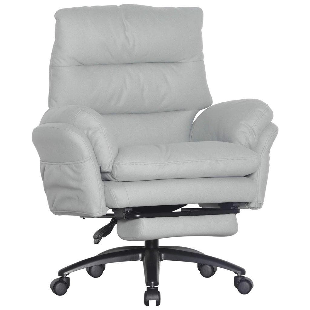 Venda Chefsessel Schwarz Hellgrau 360° drehbar