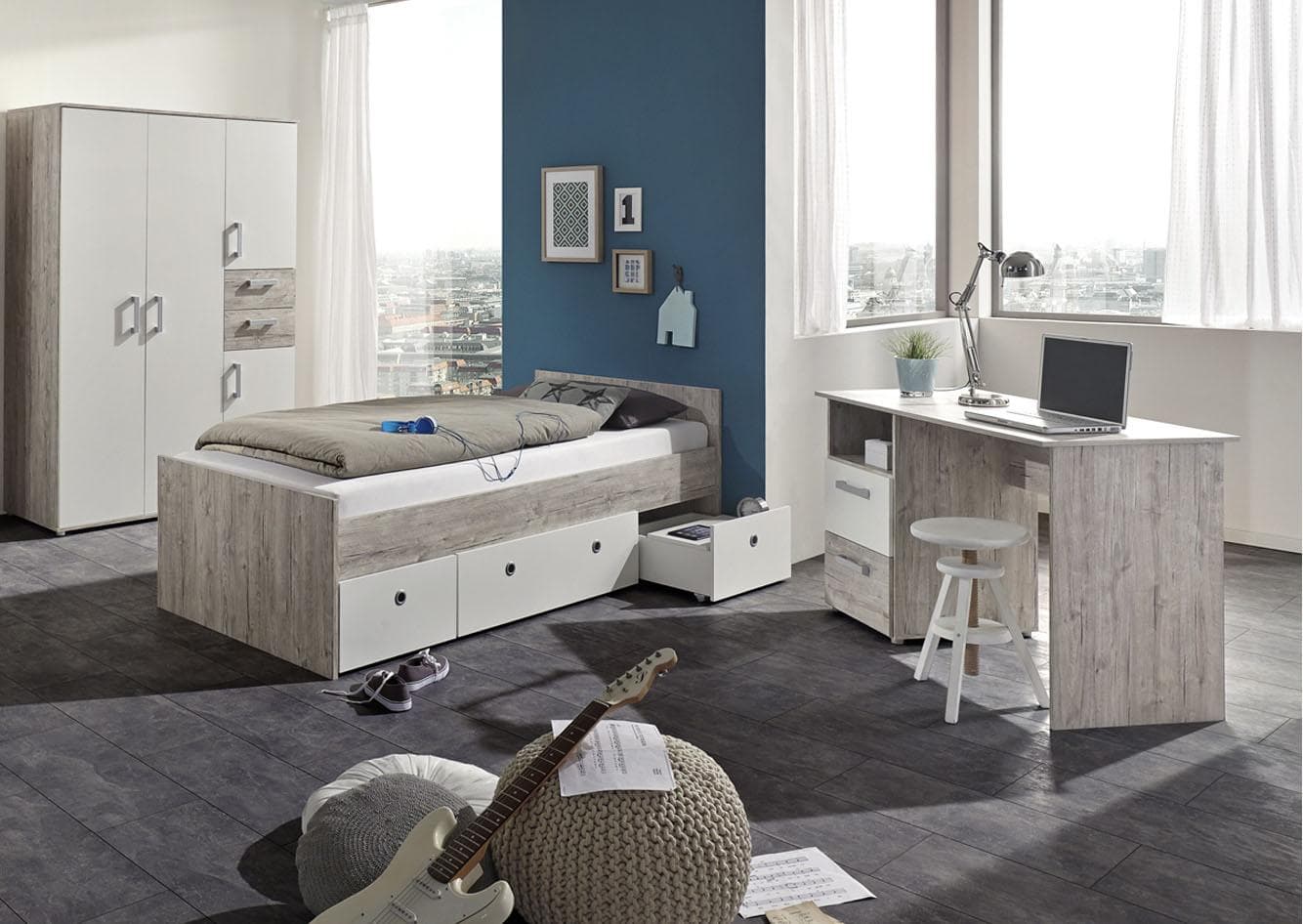 Jugendzimmer-Set mit viel Stauraum - Made in Germany