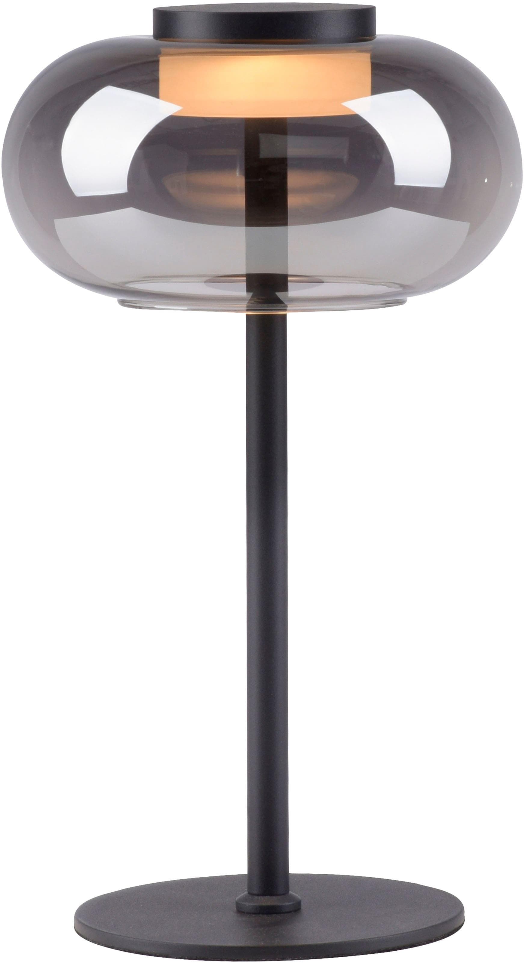 Schöner Wohnen LED-Tischlampe Sia Schwarz/Rauchgrau 3.000 K