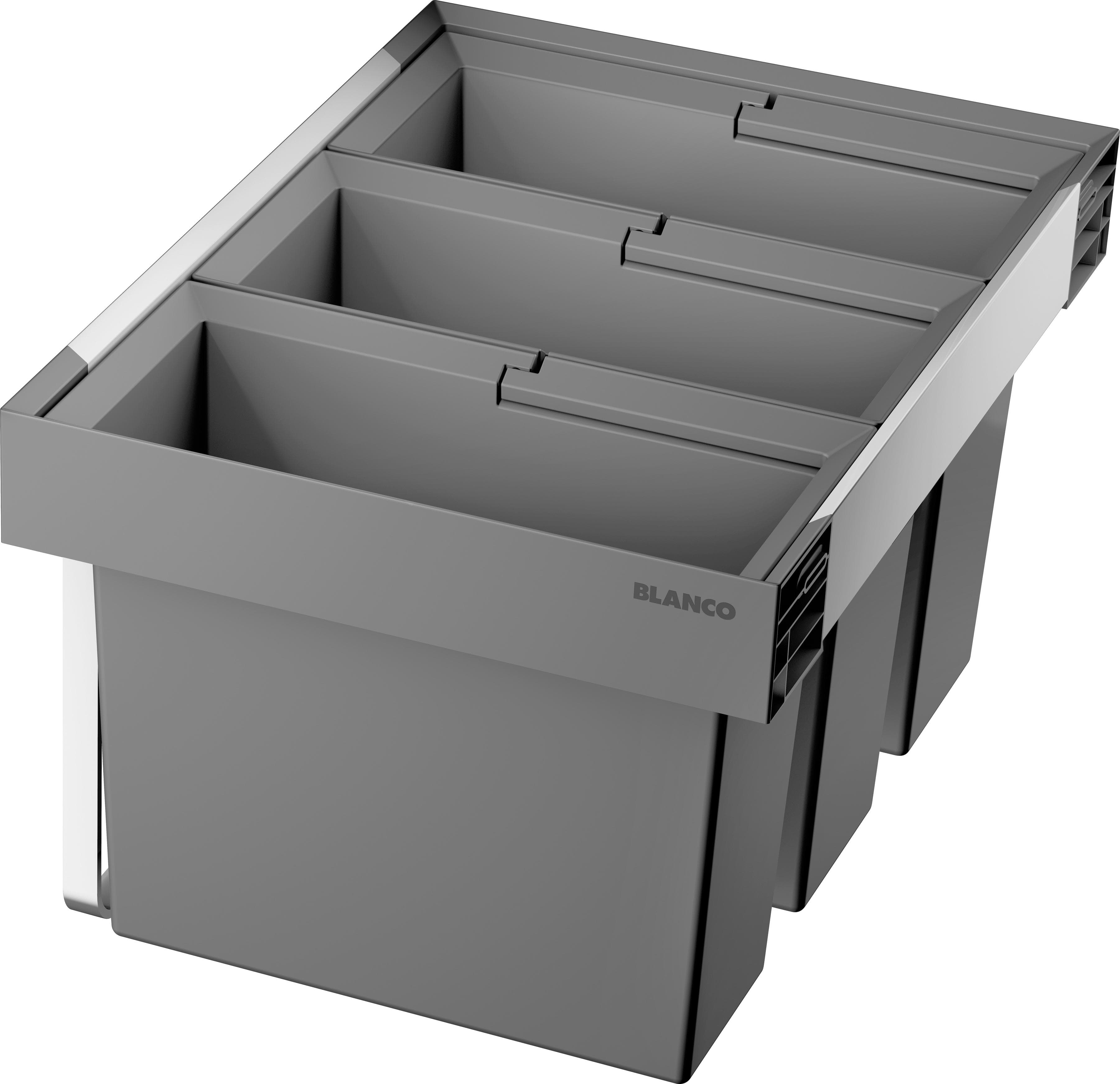 BLANCO Einbaumülleimer FLEXON II Low 60/3 Schwarz Kunststoff