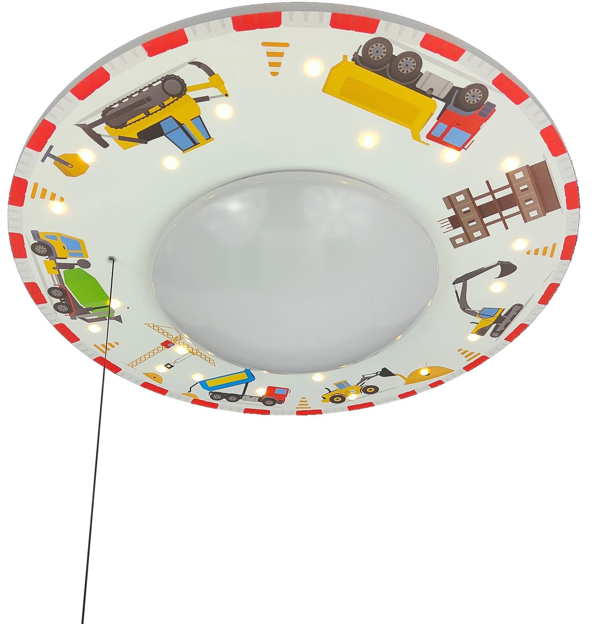 Bunte Baustellen-Deckenleuchte für Kinder