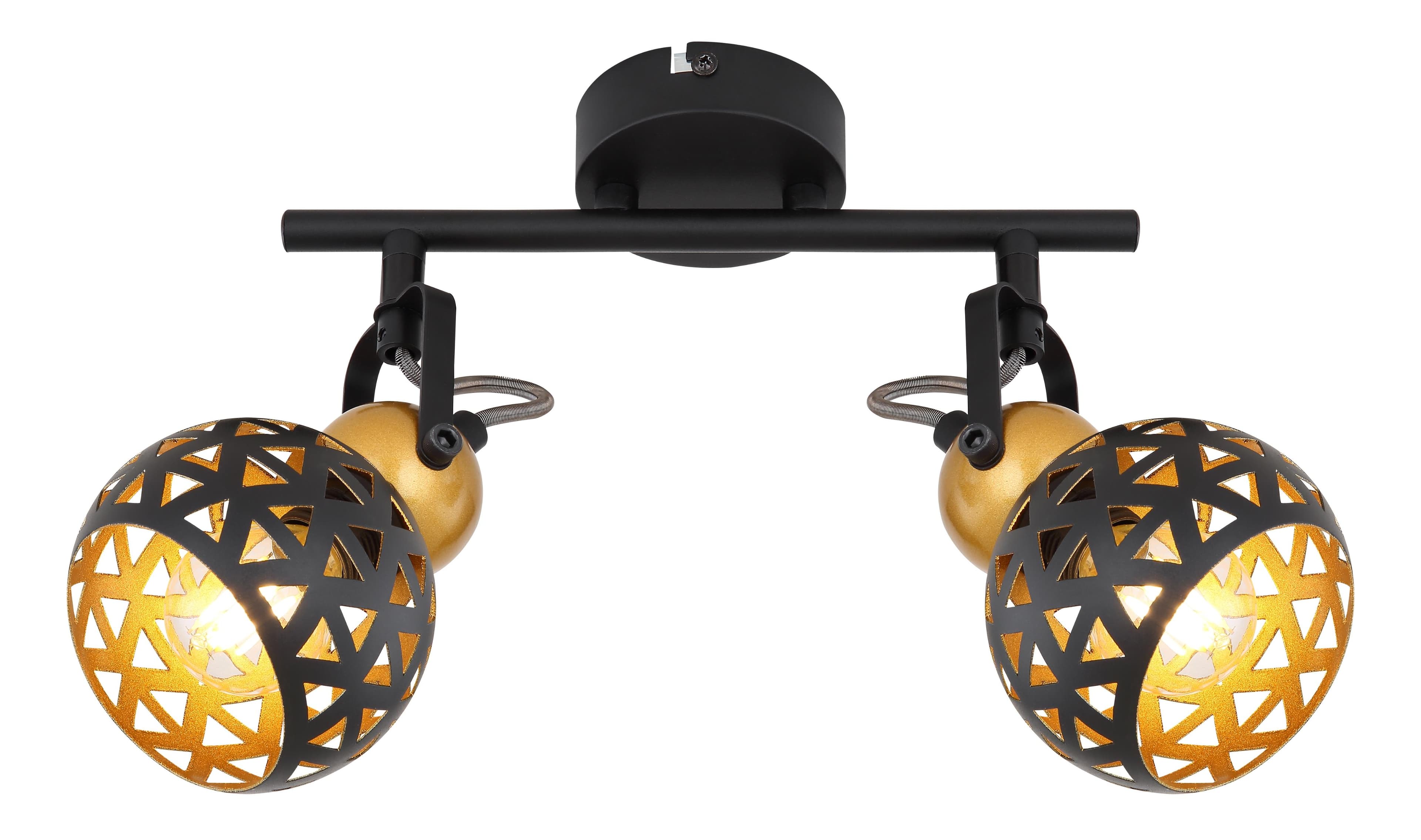 GLOBO LIGHTING Deckenspot SARRA Schwarz Matt 2er Strahler